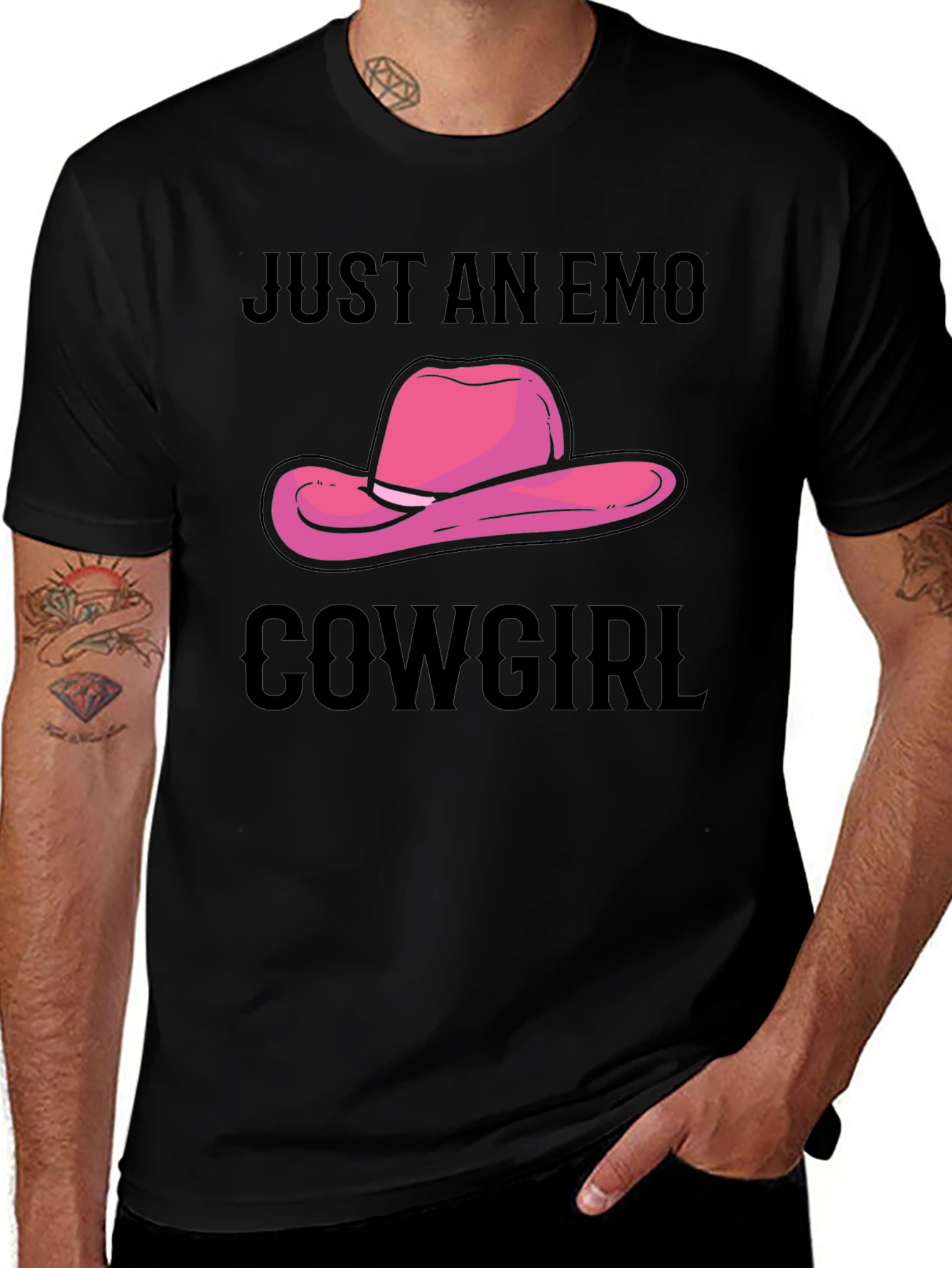 Just An Emo Cowgirl T-Shirt - Unique Graphic Tee
