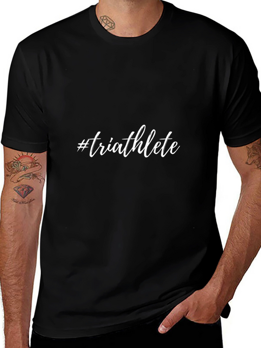 Triathlete Black T-Shirt | Stylish Sports Apparel