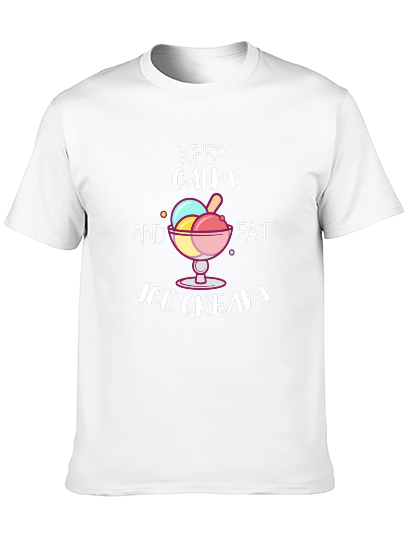 Keep Calm and Eat Ice Cream Graphic T-Shirt