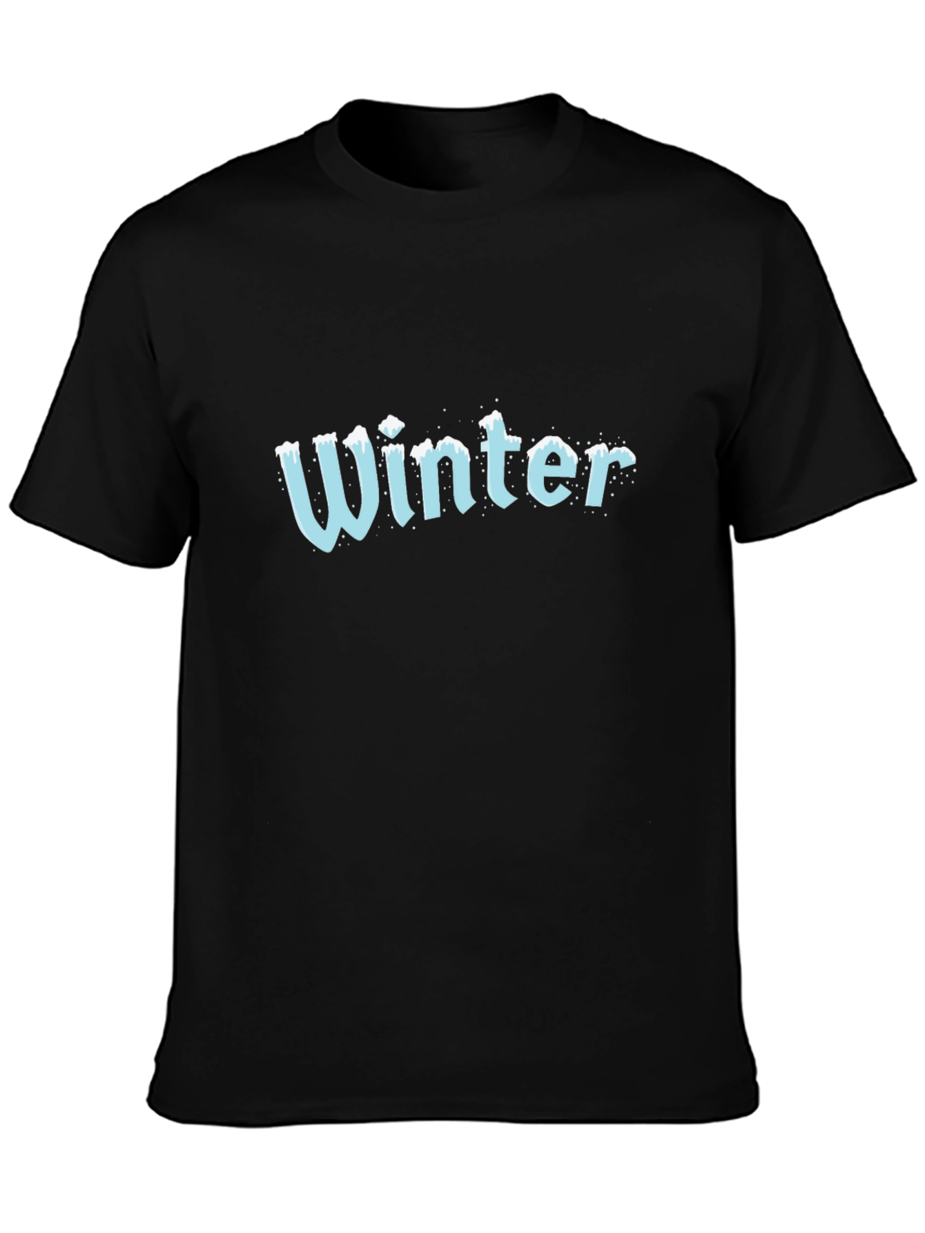 Winter Graphic Black T-Shirt