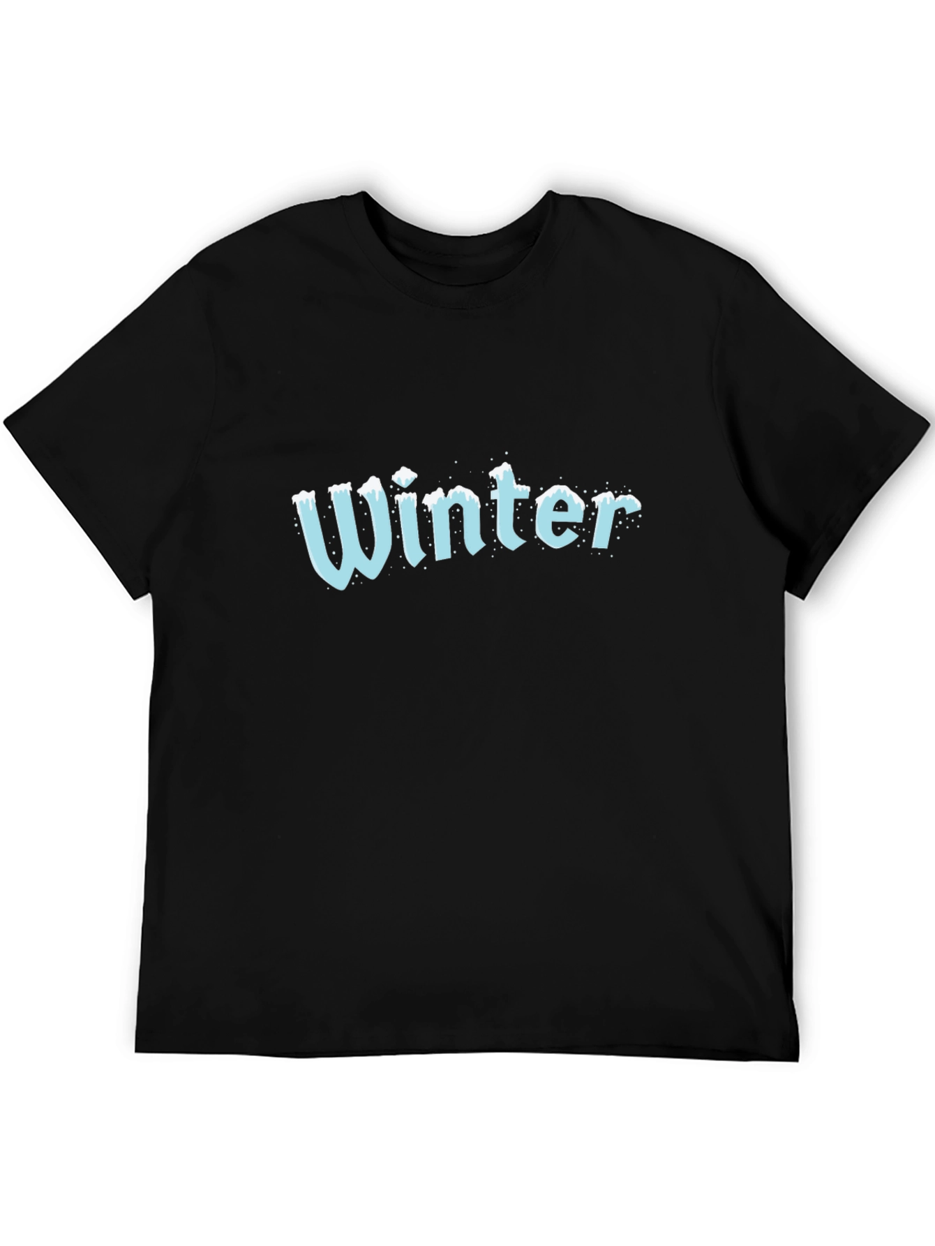 Winter Graphic Black T-Shirt