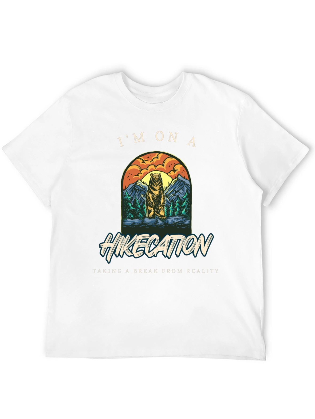 Hikecation Bear Graphic Tee - Nature Adventure