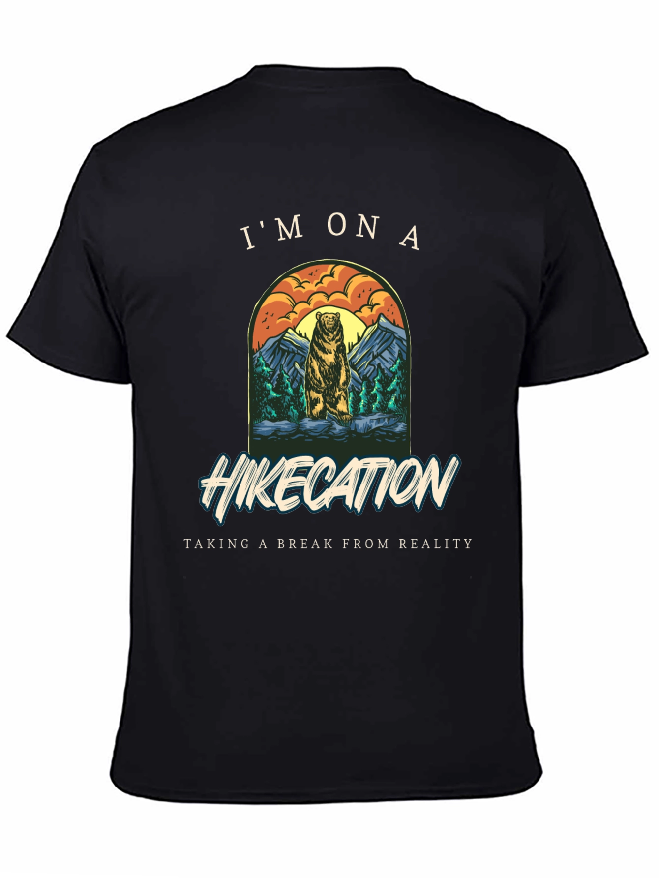 Hikecation Bear Graphic Tee - Nature Adventure
