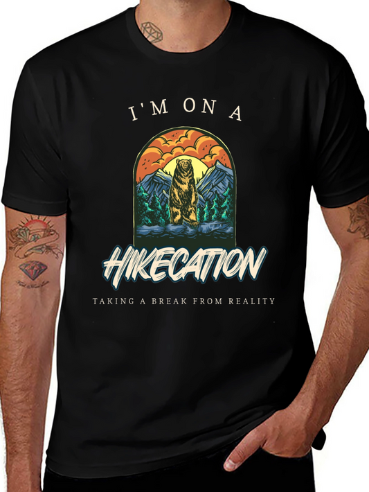 Hikecation Bear Graphic Tee - Nature Adventure