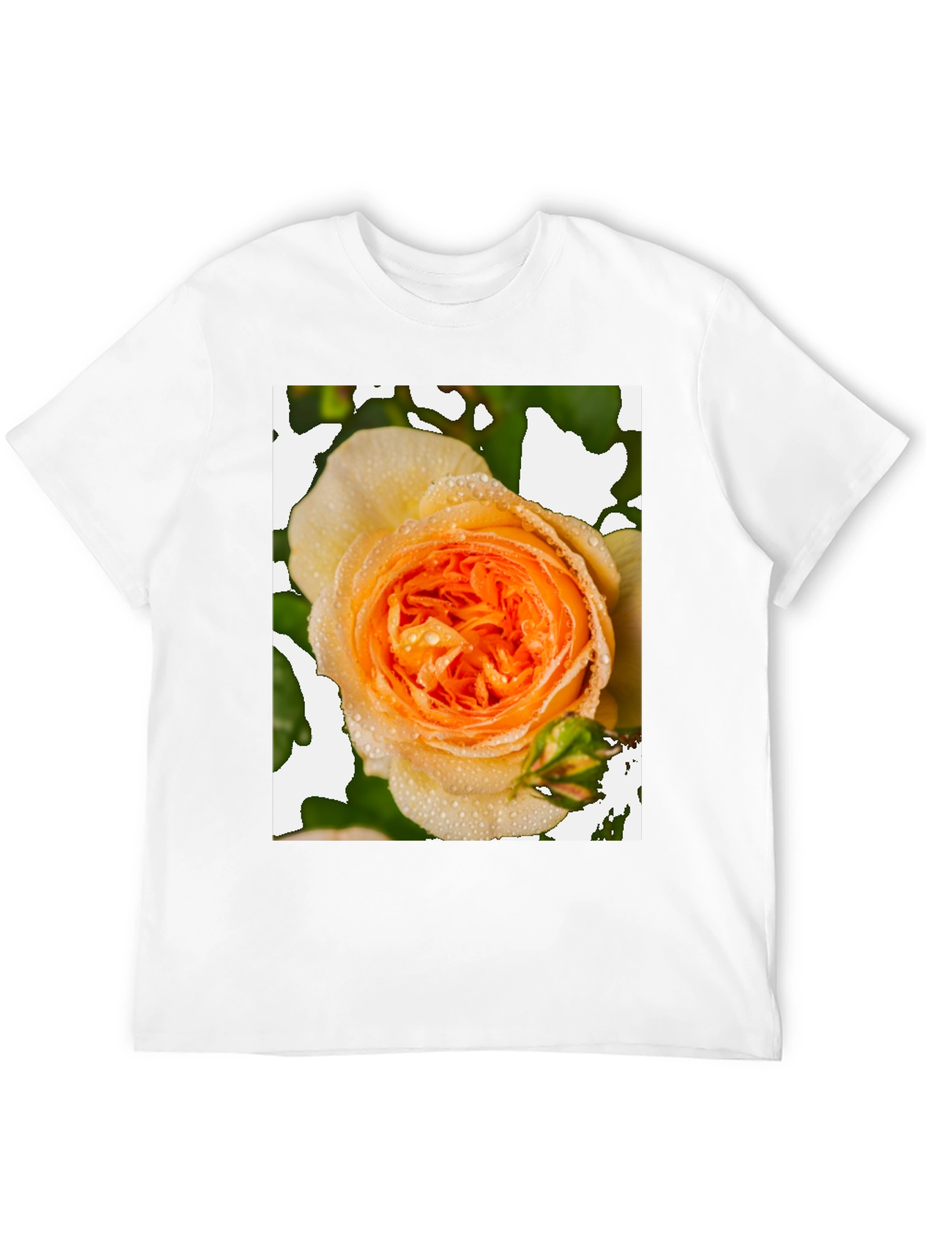 Floral Rose Graphic Tee - Modern Black T-Shirt