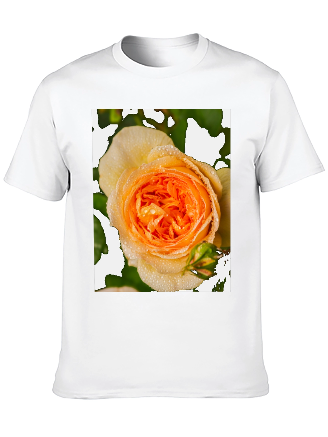 Floral Rose Graphic Tee - Modern Black T-Shirt