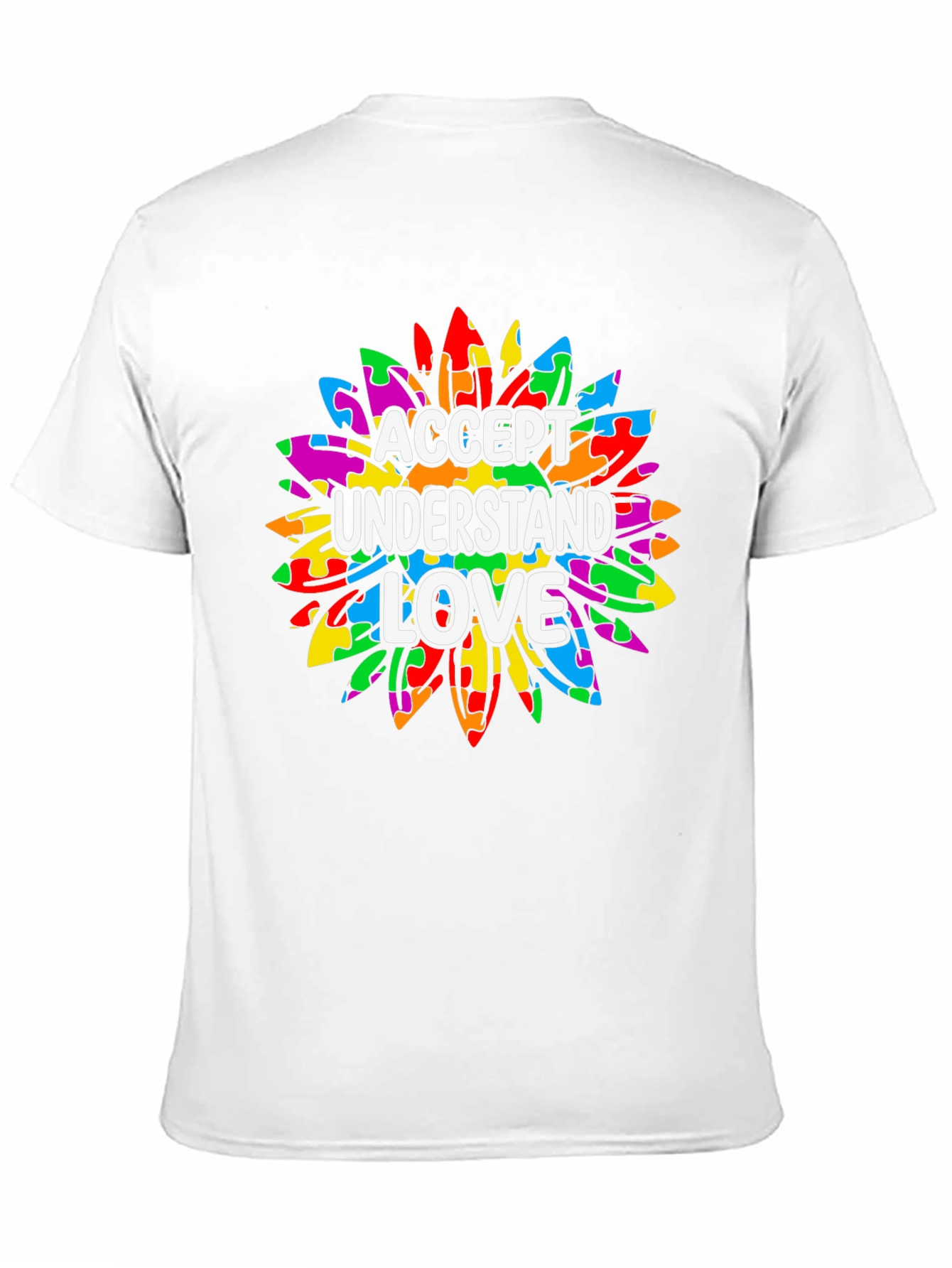 Autism Awareness T-Shirt Accept Understand Love Puzzle
