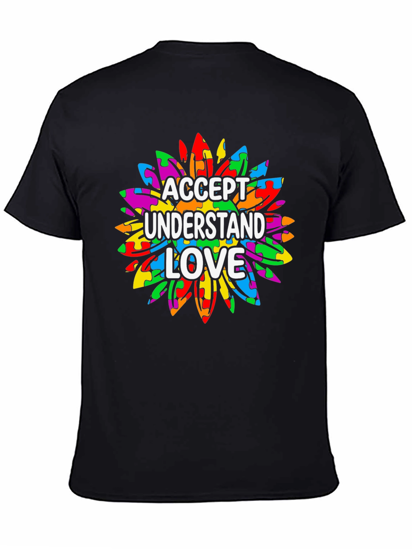 Autism Awareness T-Shirt Accept Understand Love Puzzle