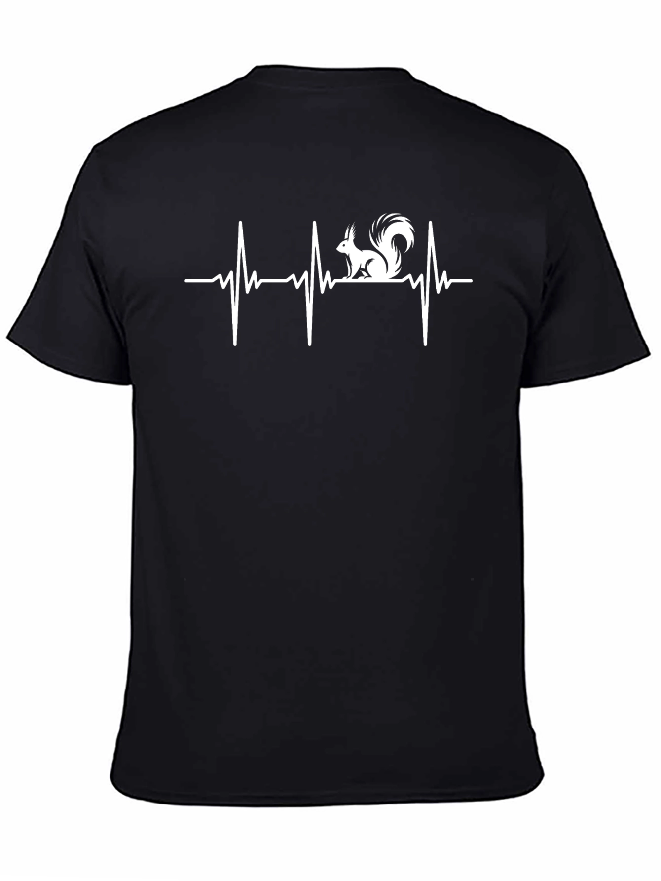 Squirrel Heartbeat T-Shirt - Black