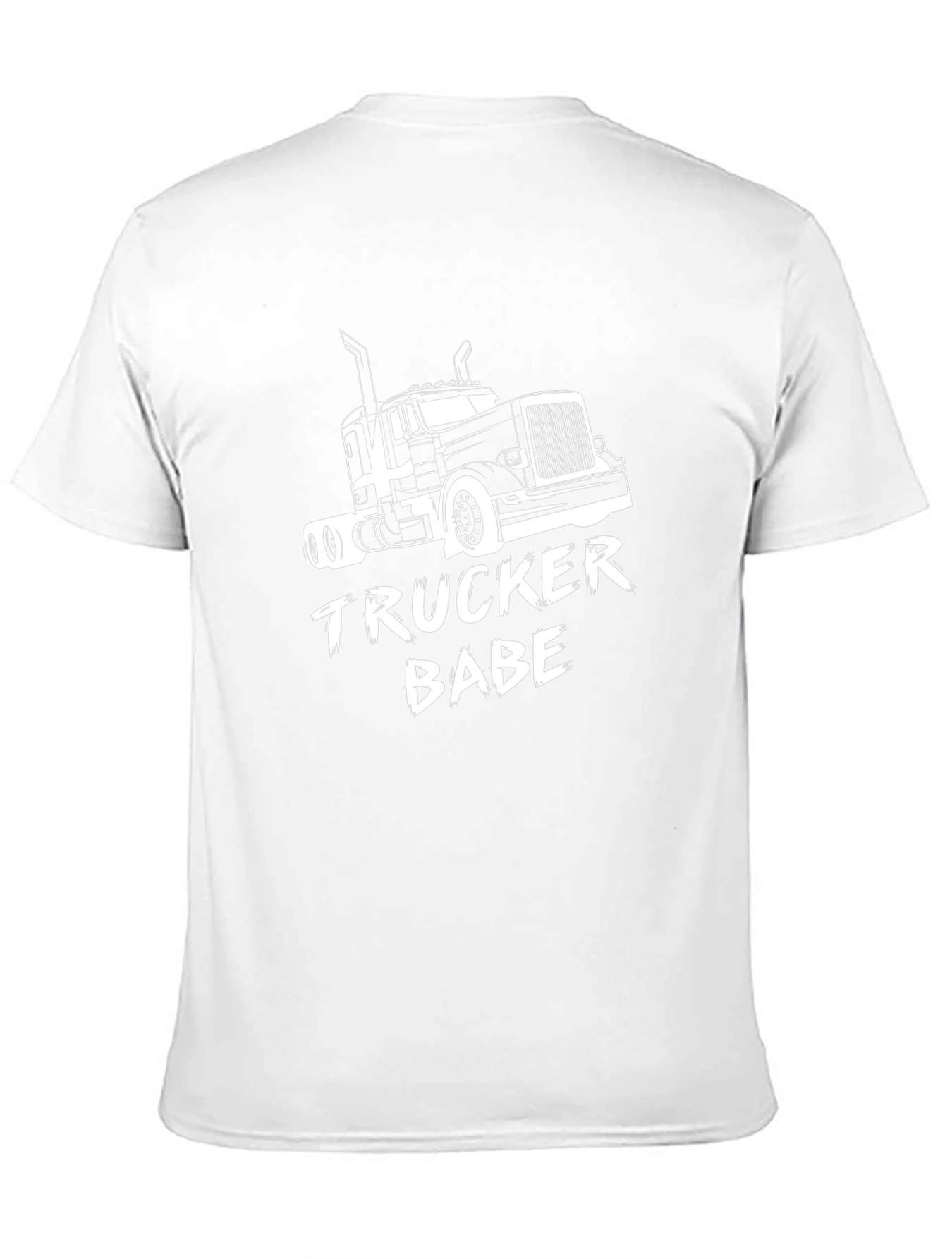 Trucker Babe Graphic Tee - Black Cotton Trucking T-Shirt