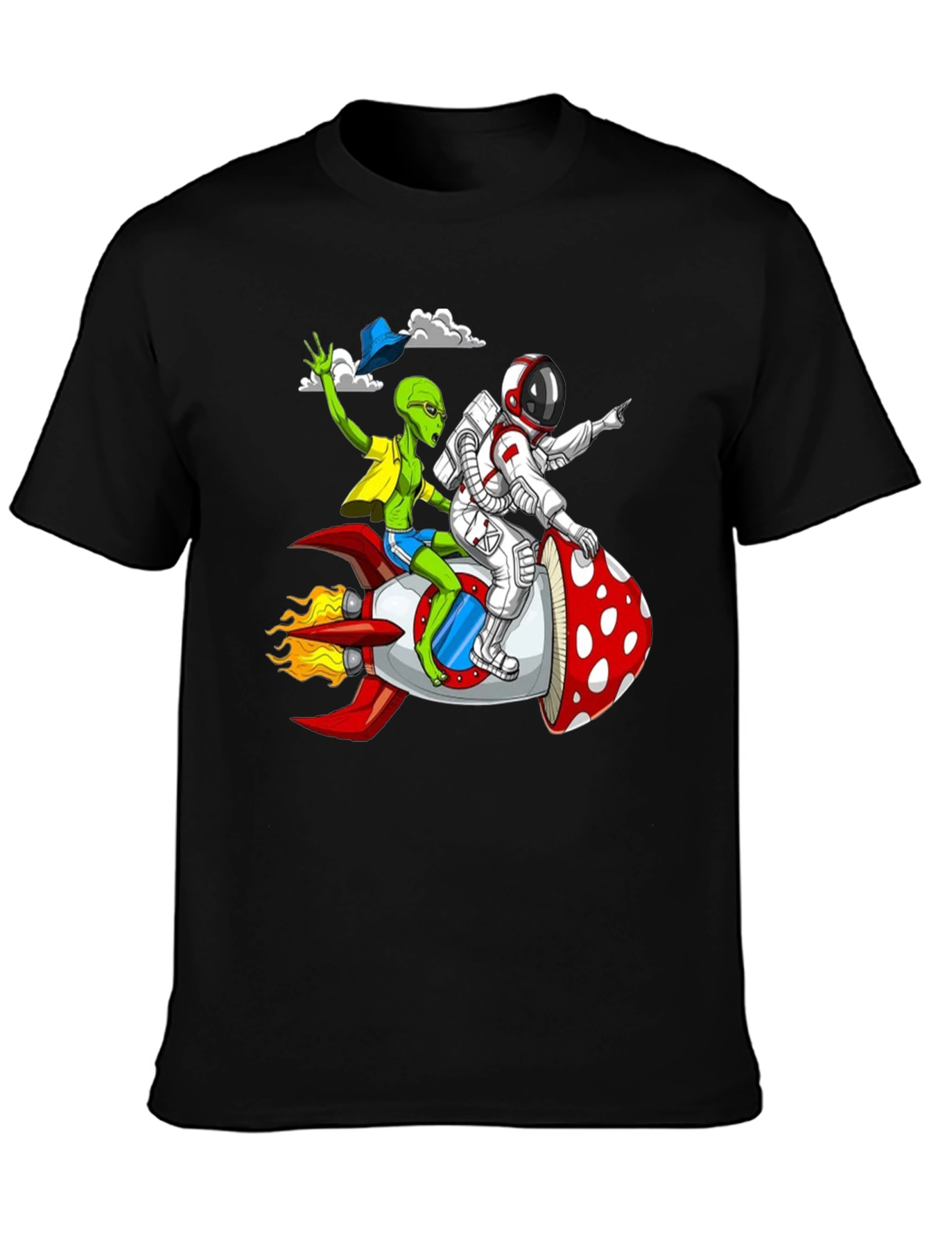Alien & Astronaut Rocket Ride Graphic Tee