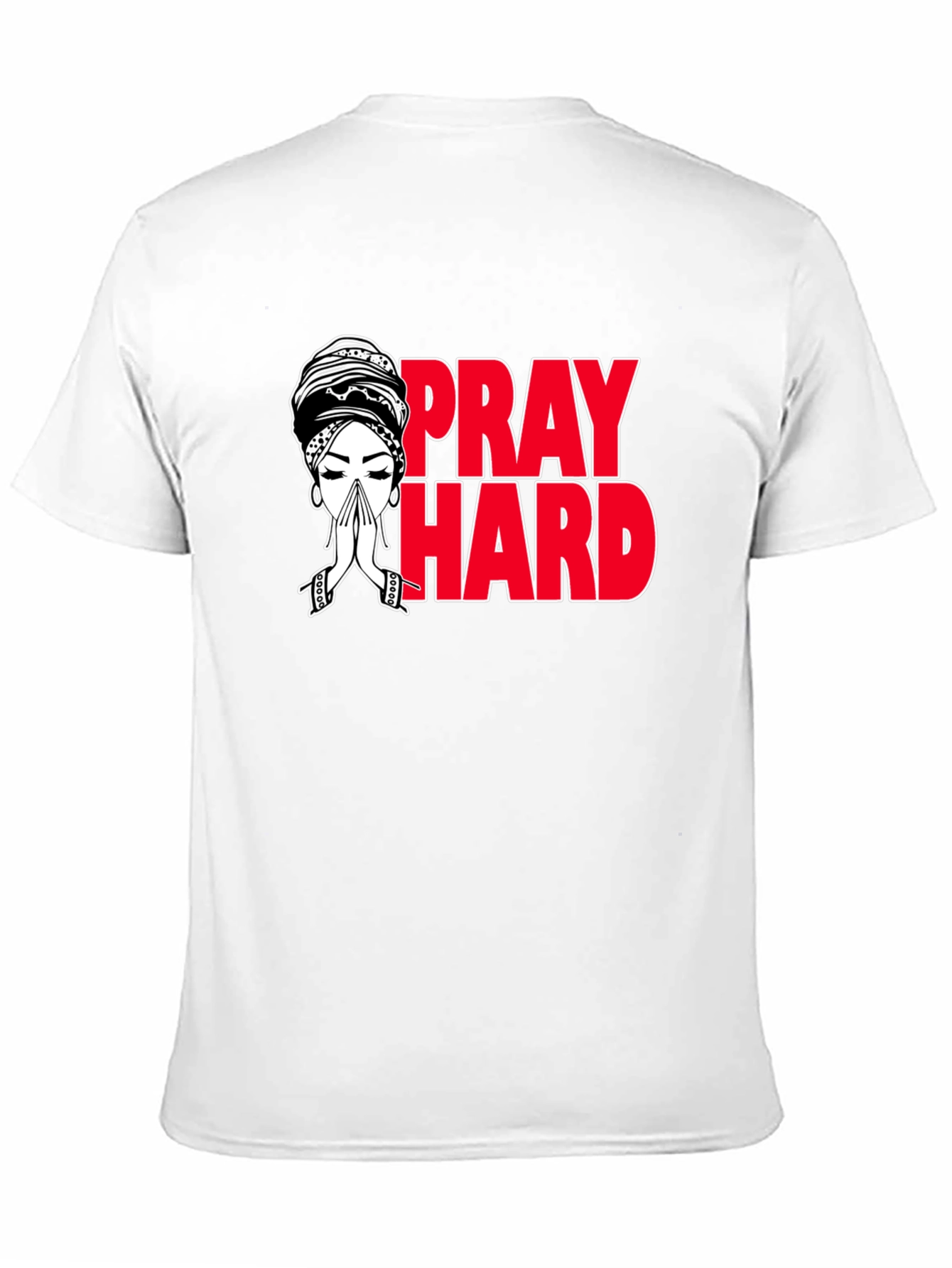 Pray Hard Graphic T-Shirt - Black