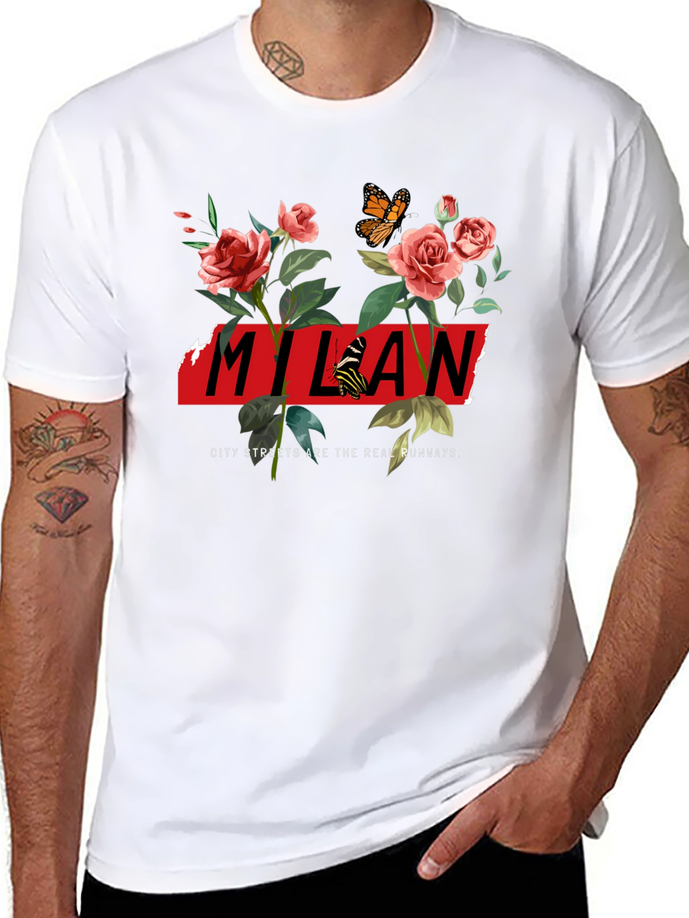 Milan Floral Graphic Tee - City Streets Runway