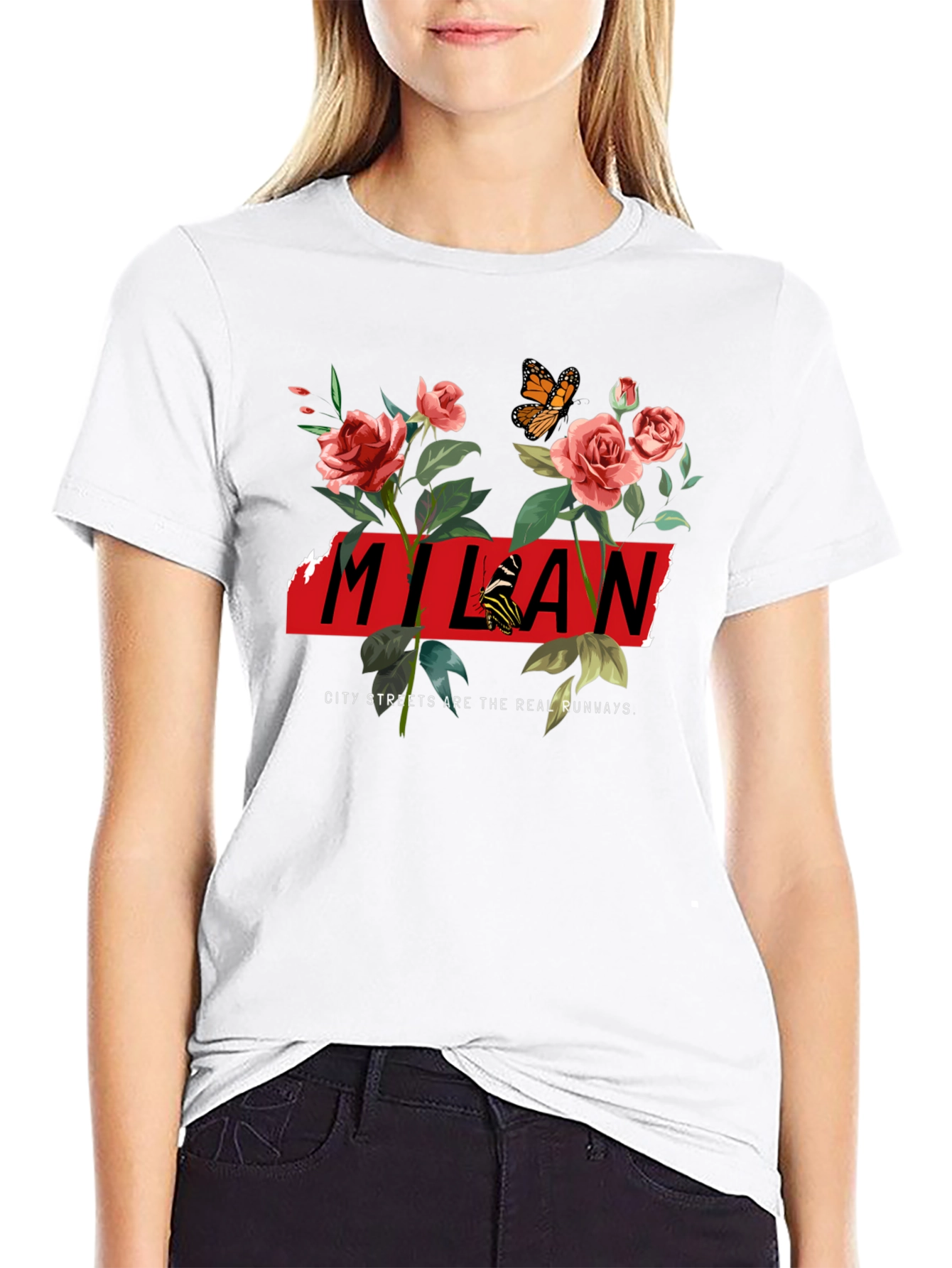 Milan Floral Graphic Tee - City Streets Runway
