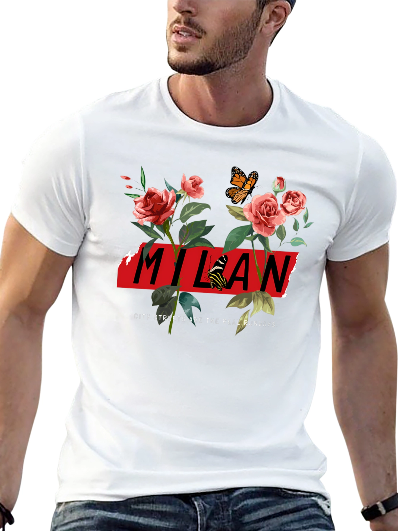 Milan Floral Graphic Tee - City Streets Runway
