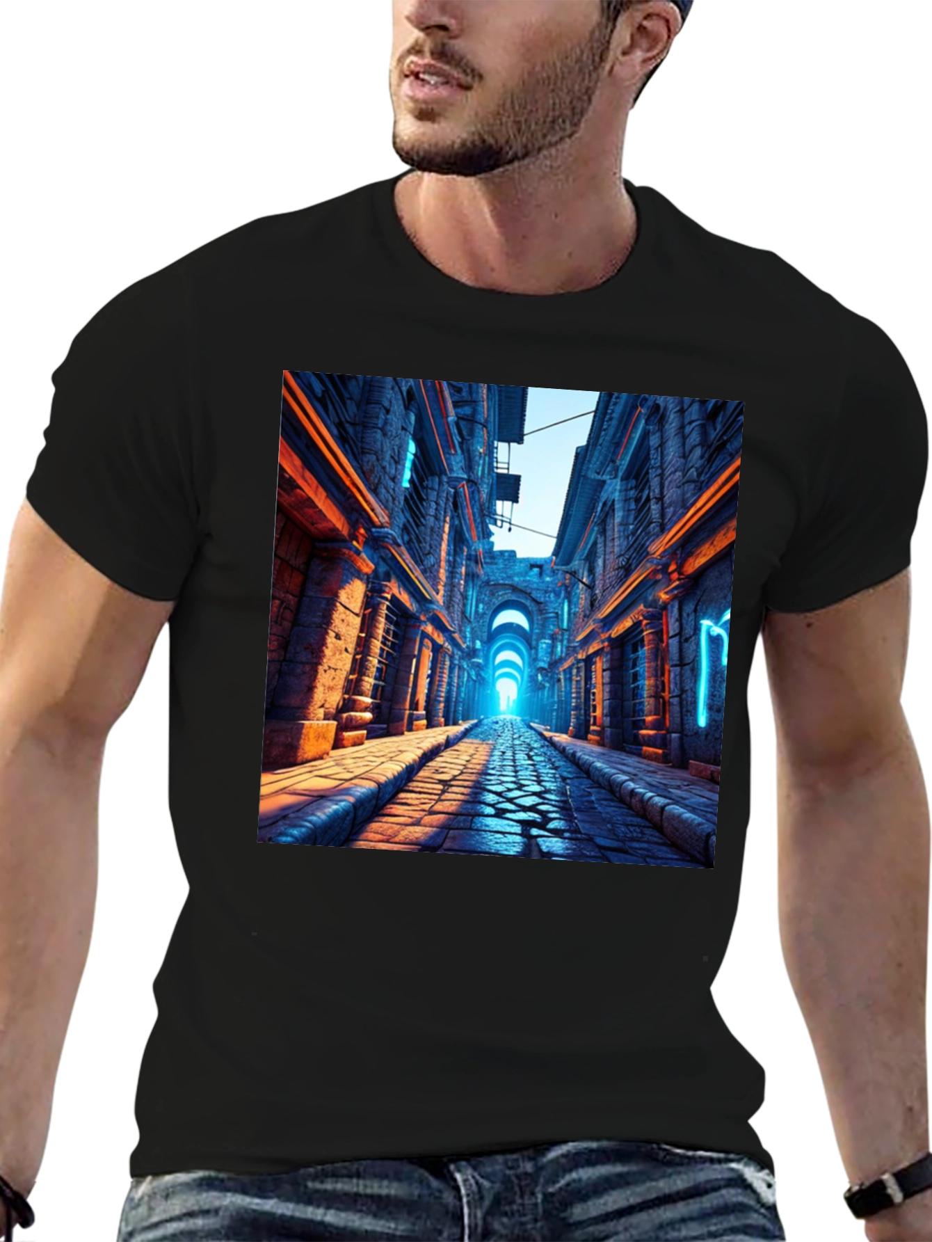 Neon Alleyway Graphic Tee