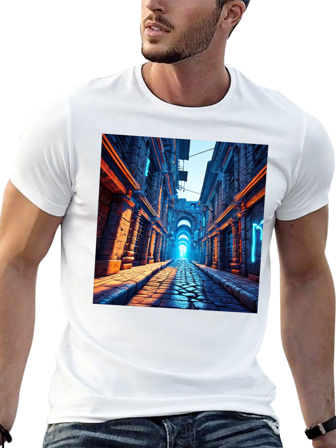 Neon Alleyway Graphic Tee