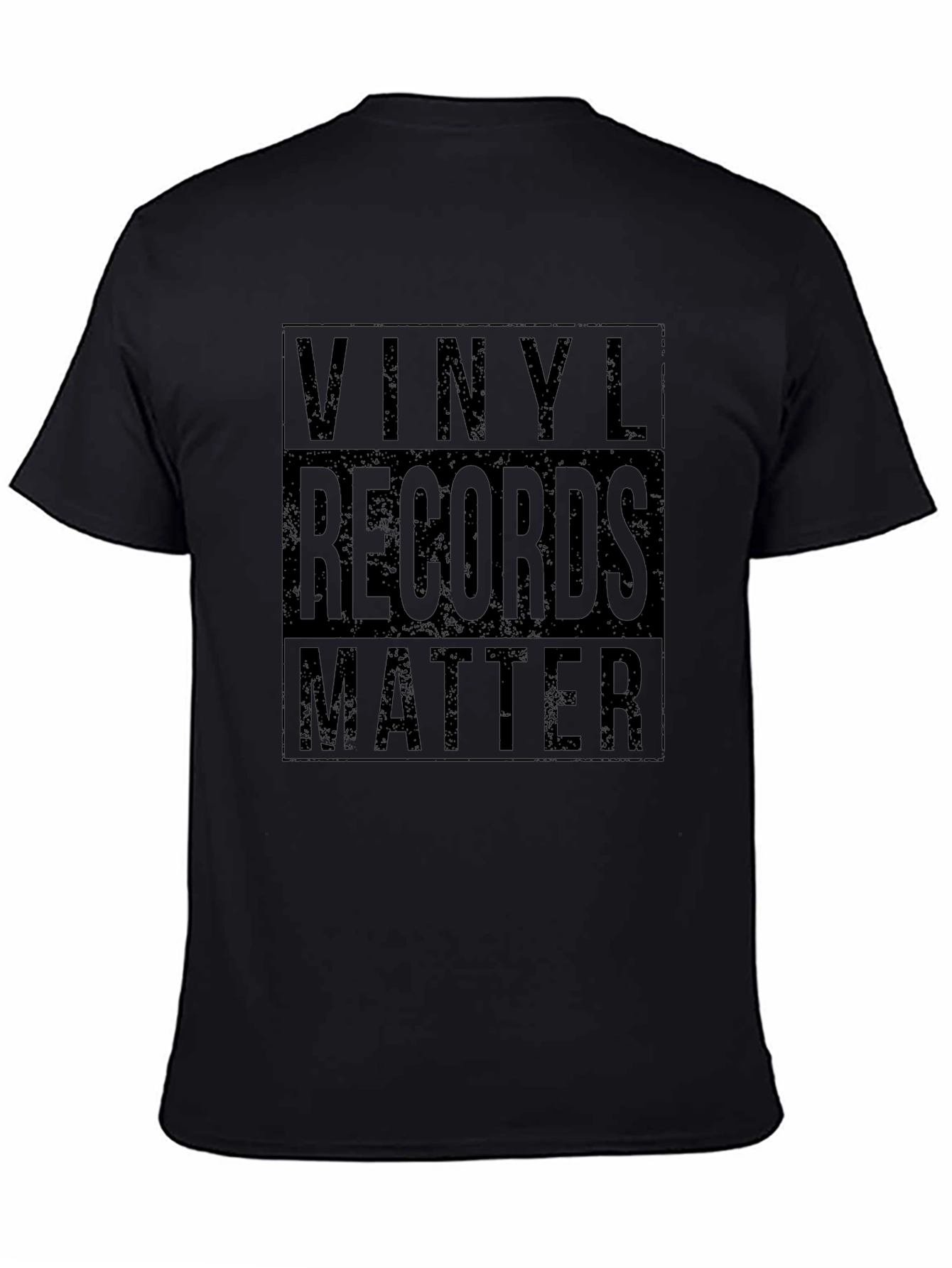 Vinyl Records Matter Black Graphic T-Shirt