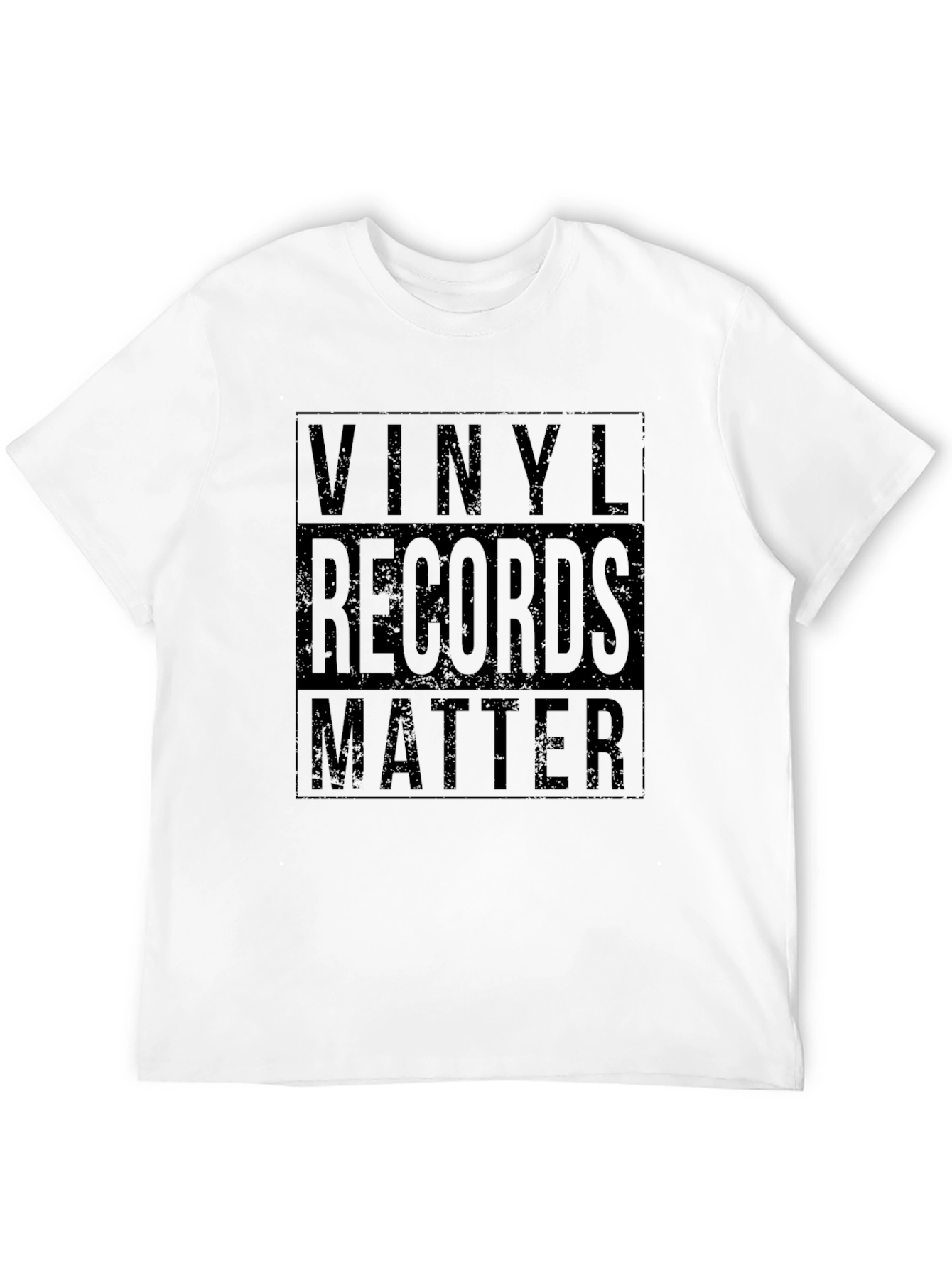 Vinyl Records Matter Black Graphic T-Shirt