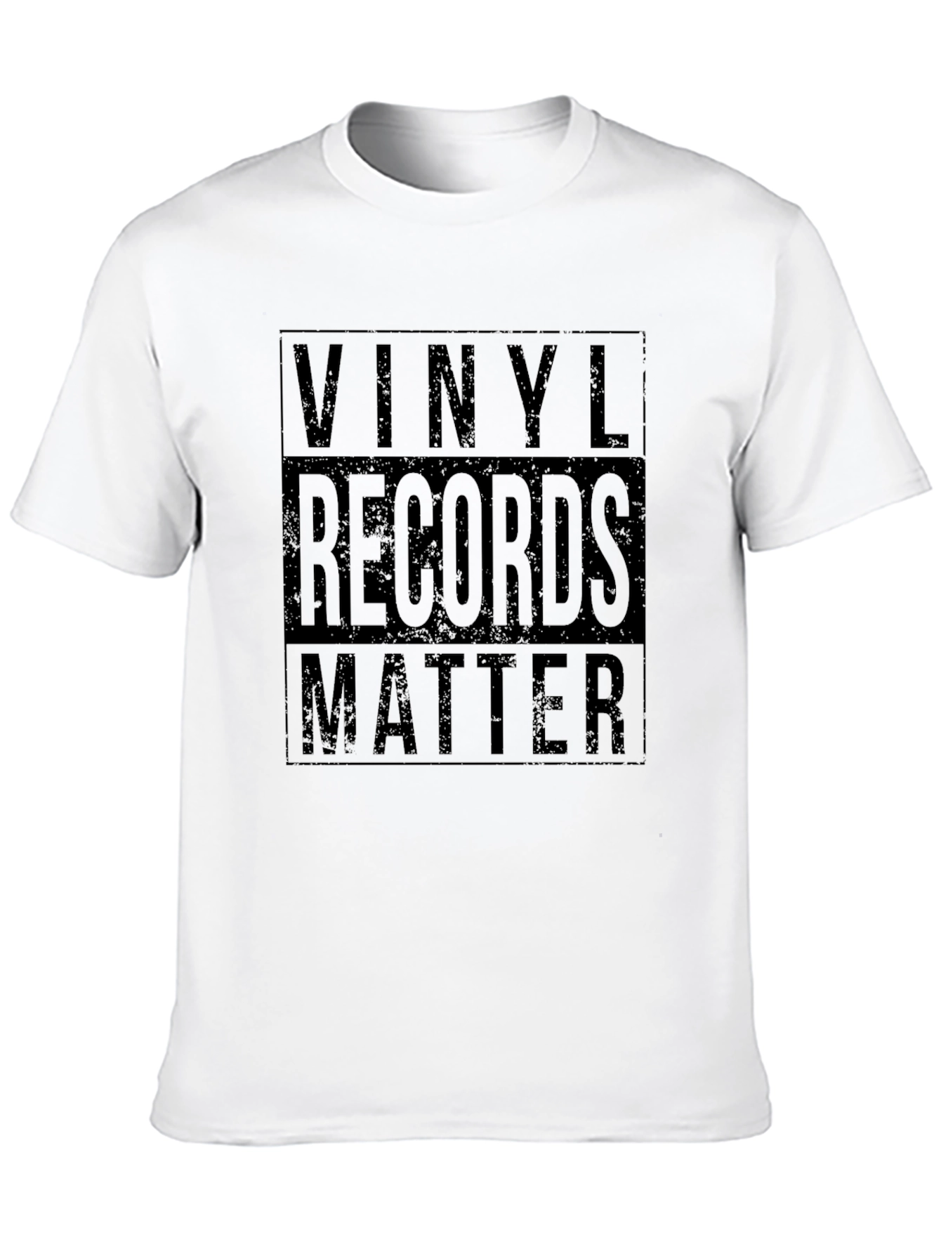 Vinyl Records Matter Black Graphic T-Shirt