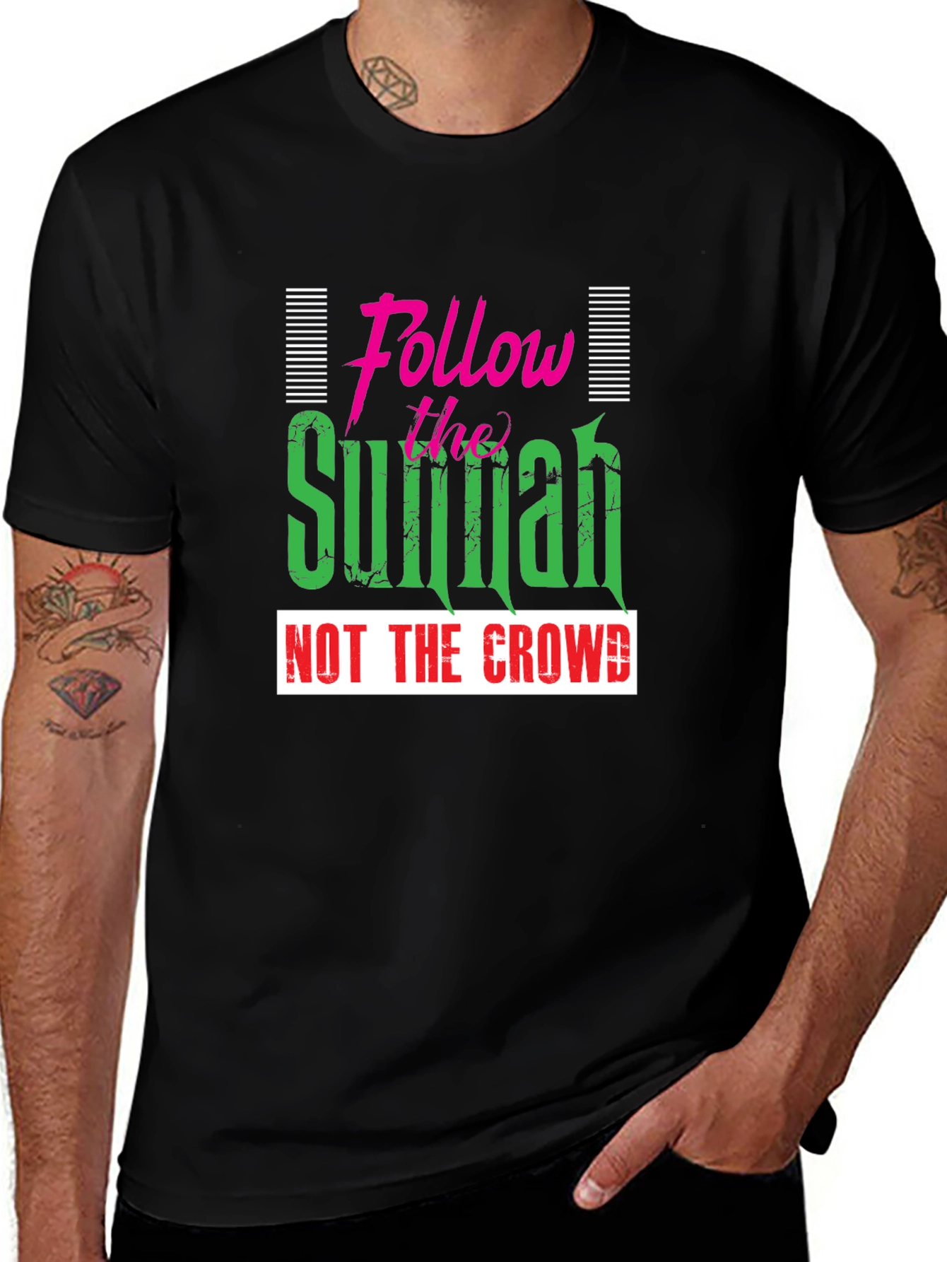 Follow The Sunnah Graphic Tee - Black