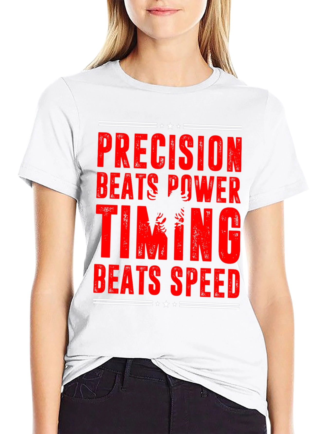 Precision Beats Power Graphic T-Shirt