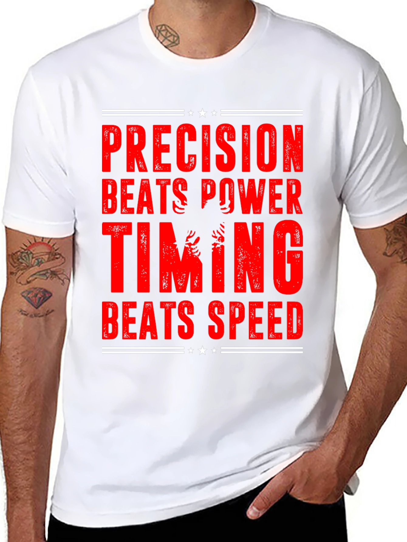 Precision Beats Power Graphic T-Shirt