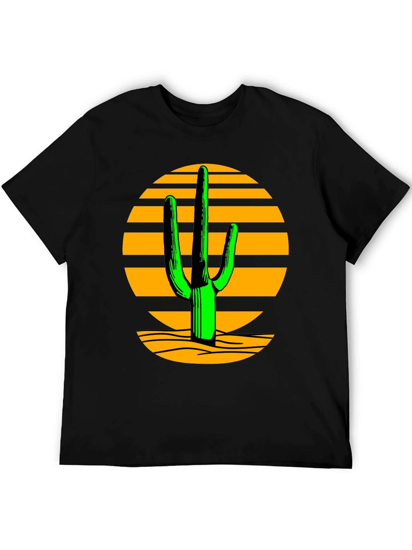 Desert Cactus Graphic Tee - Black T-Shirt
