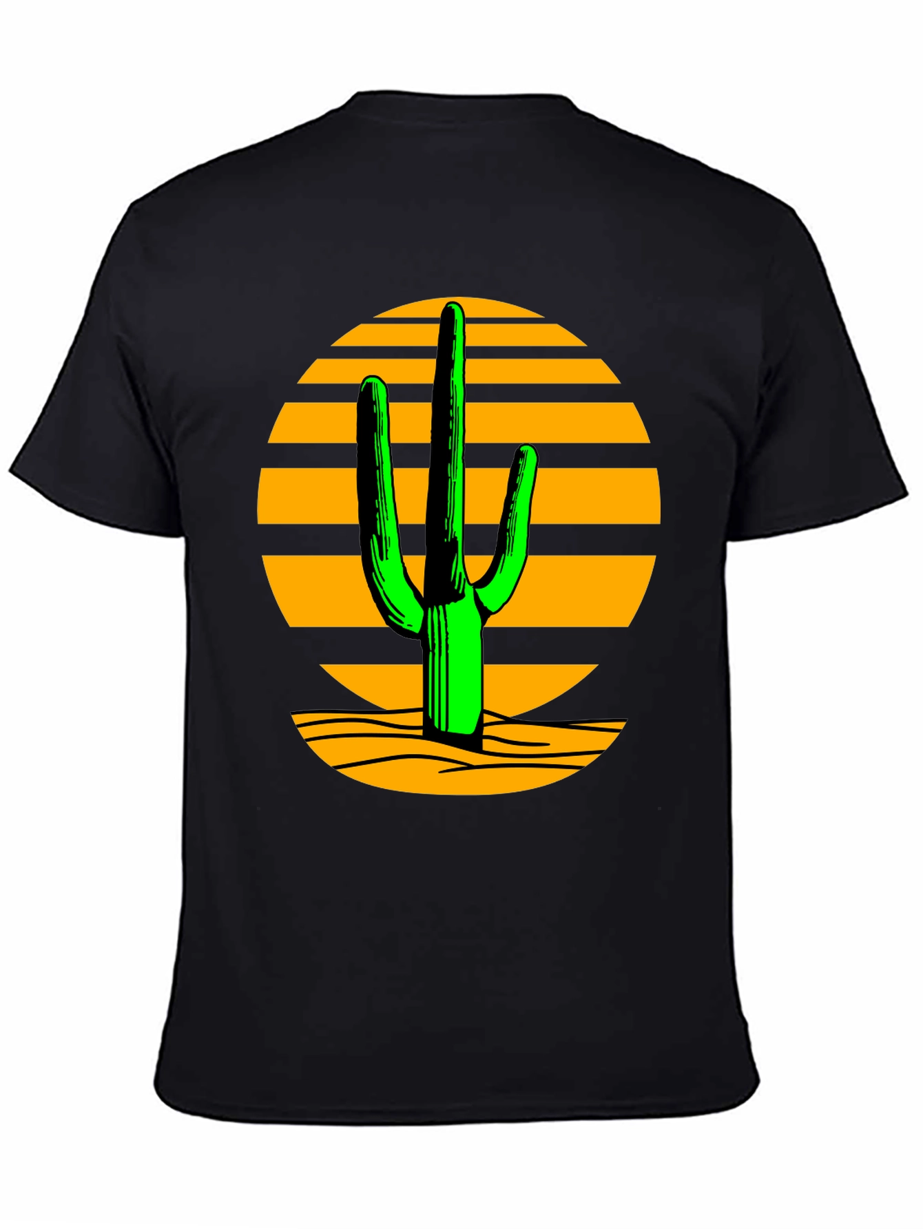 Desert Cactus Graphic Tee - Black T-Shirt