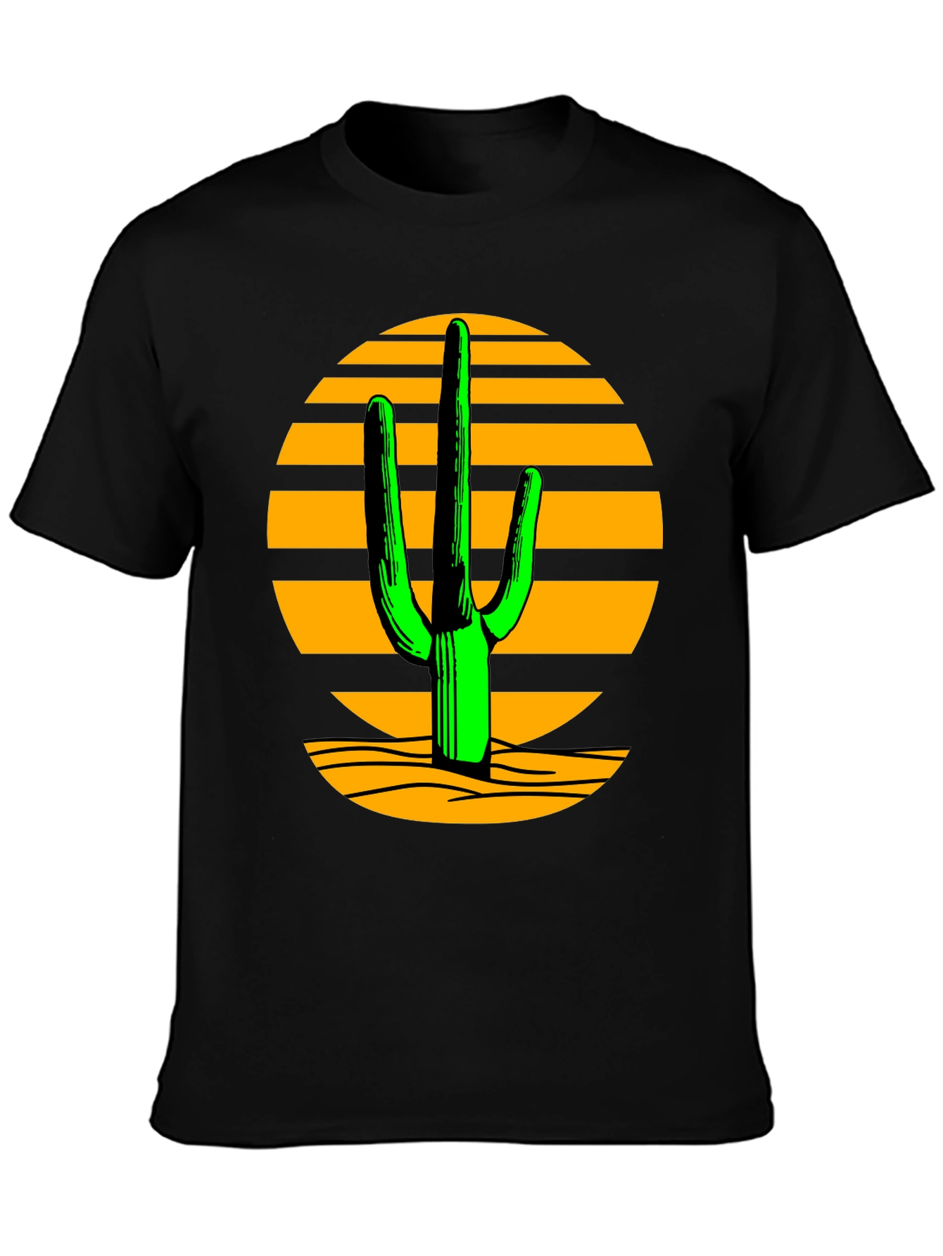 Desert Cactus Graphic Tee - Black T-Shirt