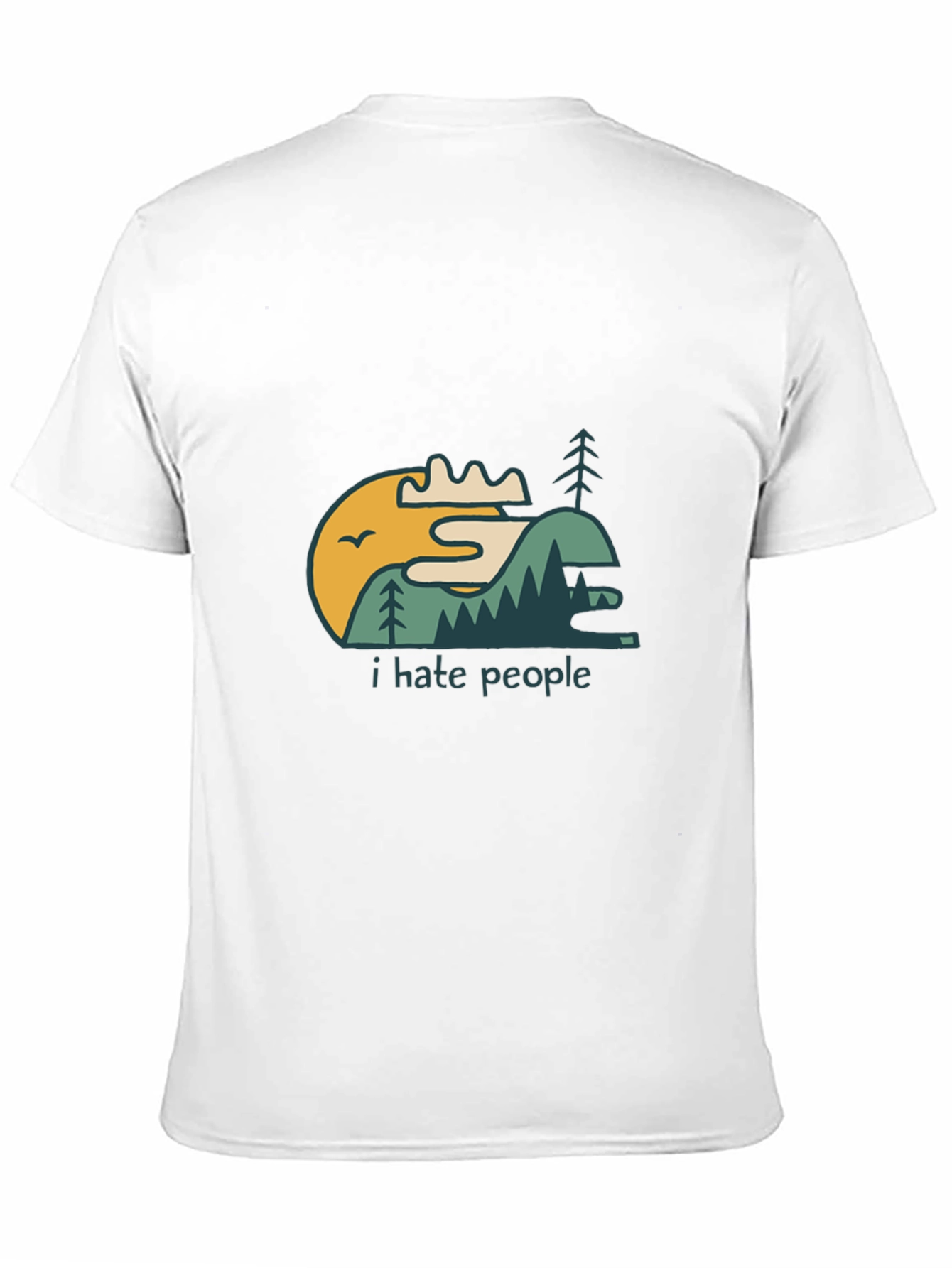 I Hate People Graphic Tee - Nature Scene T-Shirt