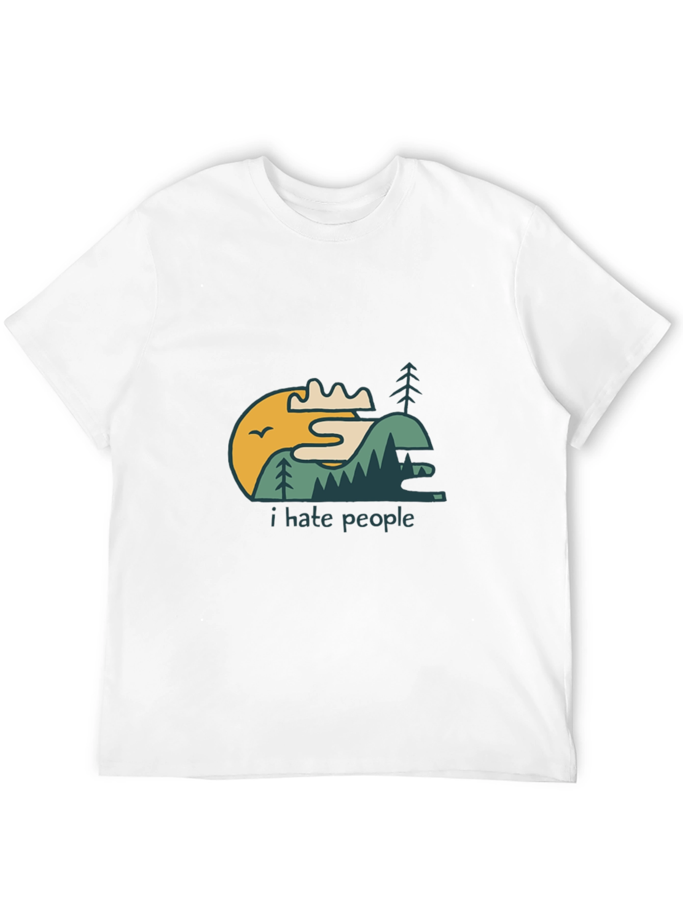 I Hate People Graphic Tee - Nature Scene T-Shirt