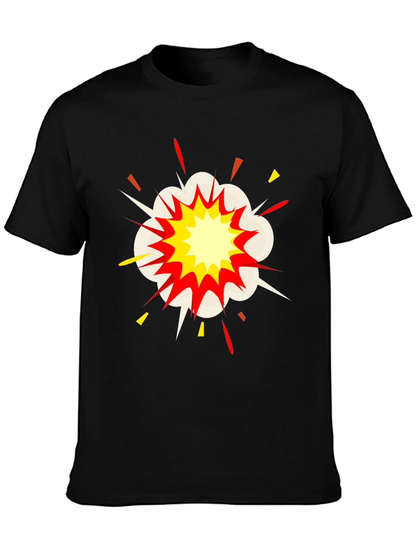 Comic Explosion Graphic Black T-Shirt