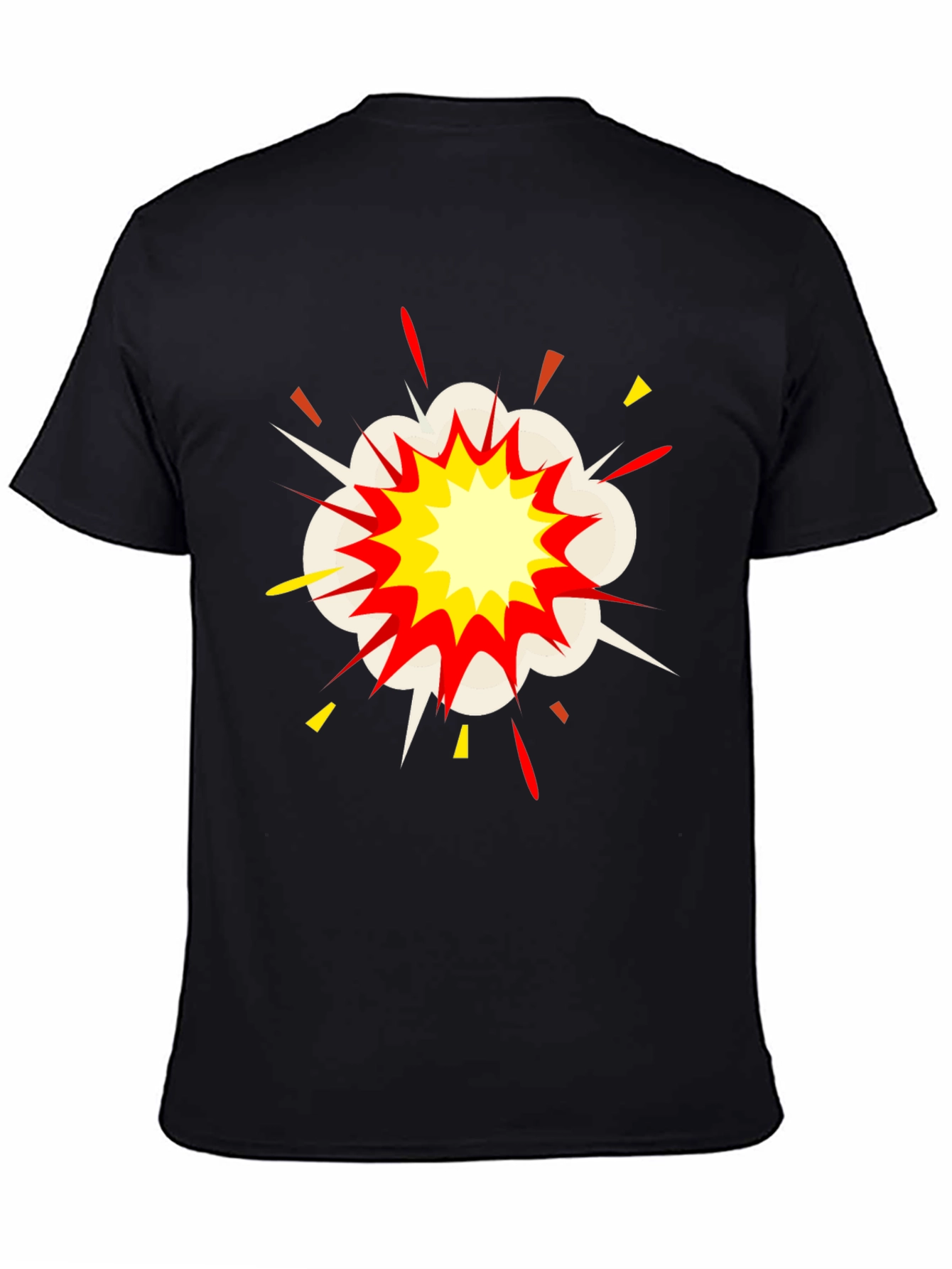 Comic Explosion Graphic Black T-Shirt