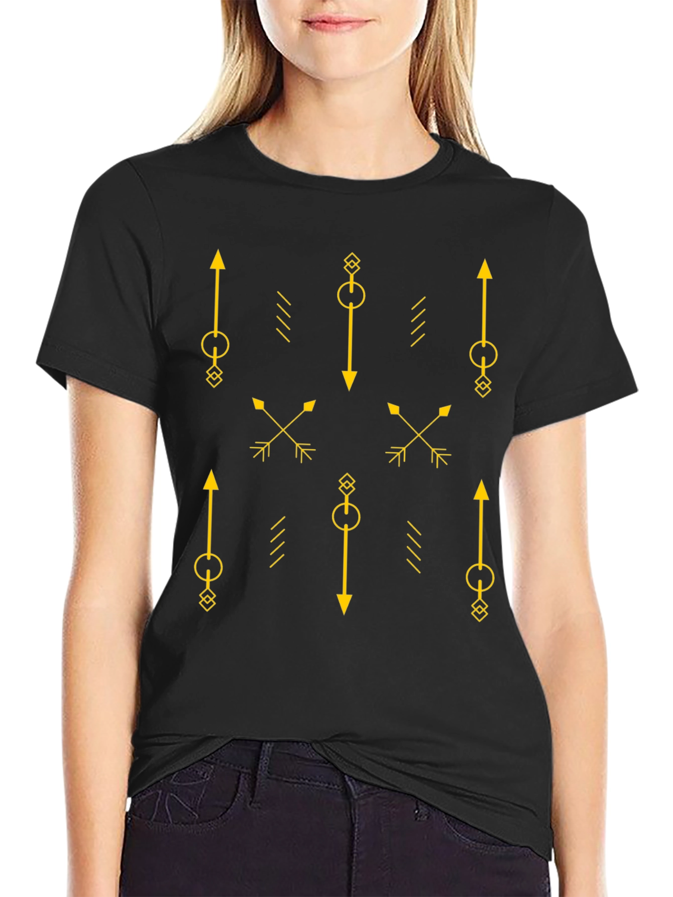 Geometric Arrows T-Shirt - Stylish Graphic Tee