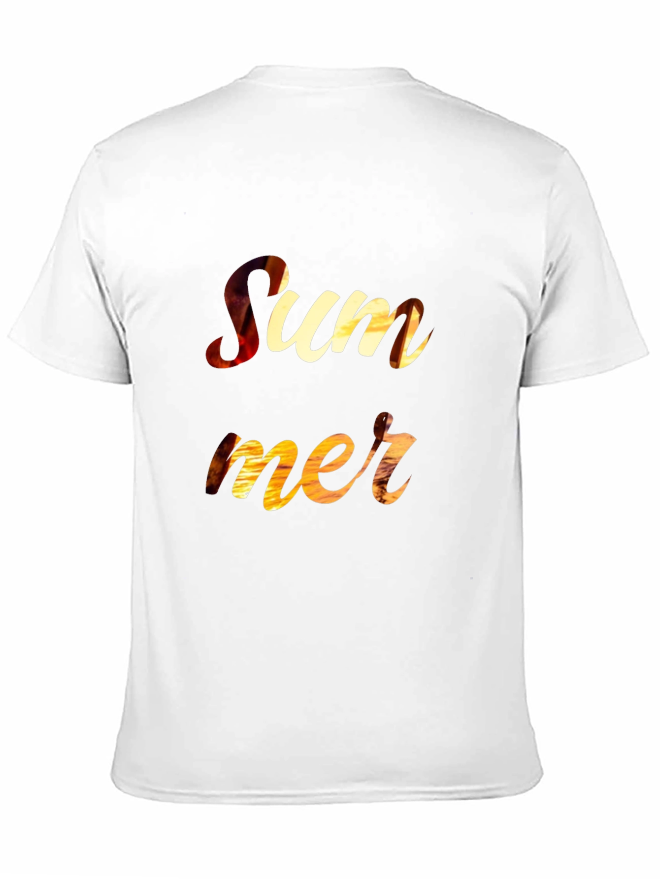 Summer Sunset Graphic Print Black T-Shirt
