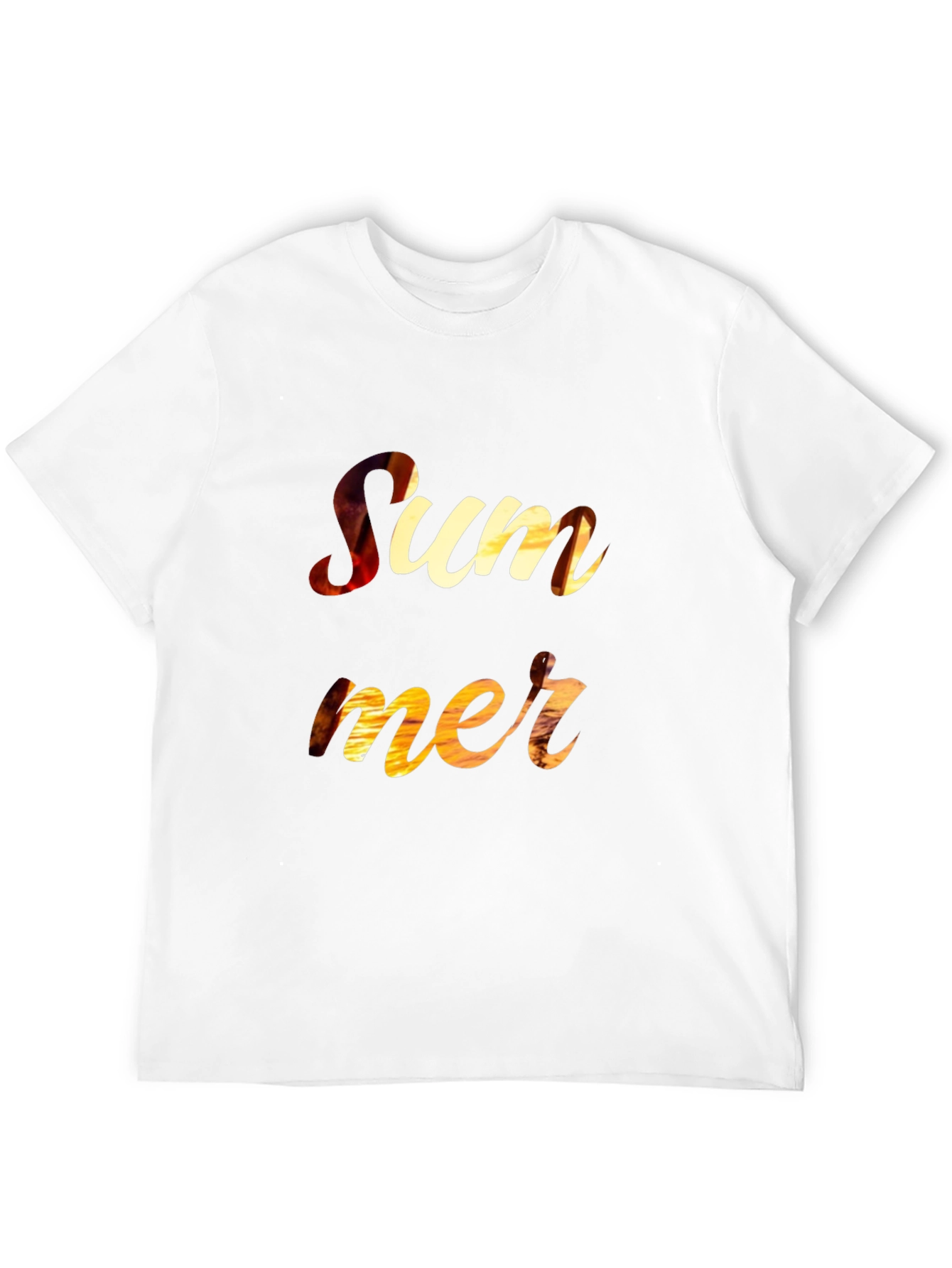 Summer Sunset Graphic Print Black T-Shirt
