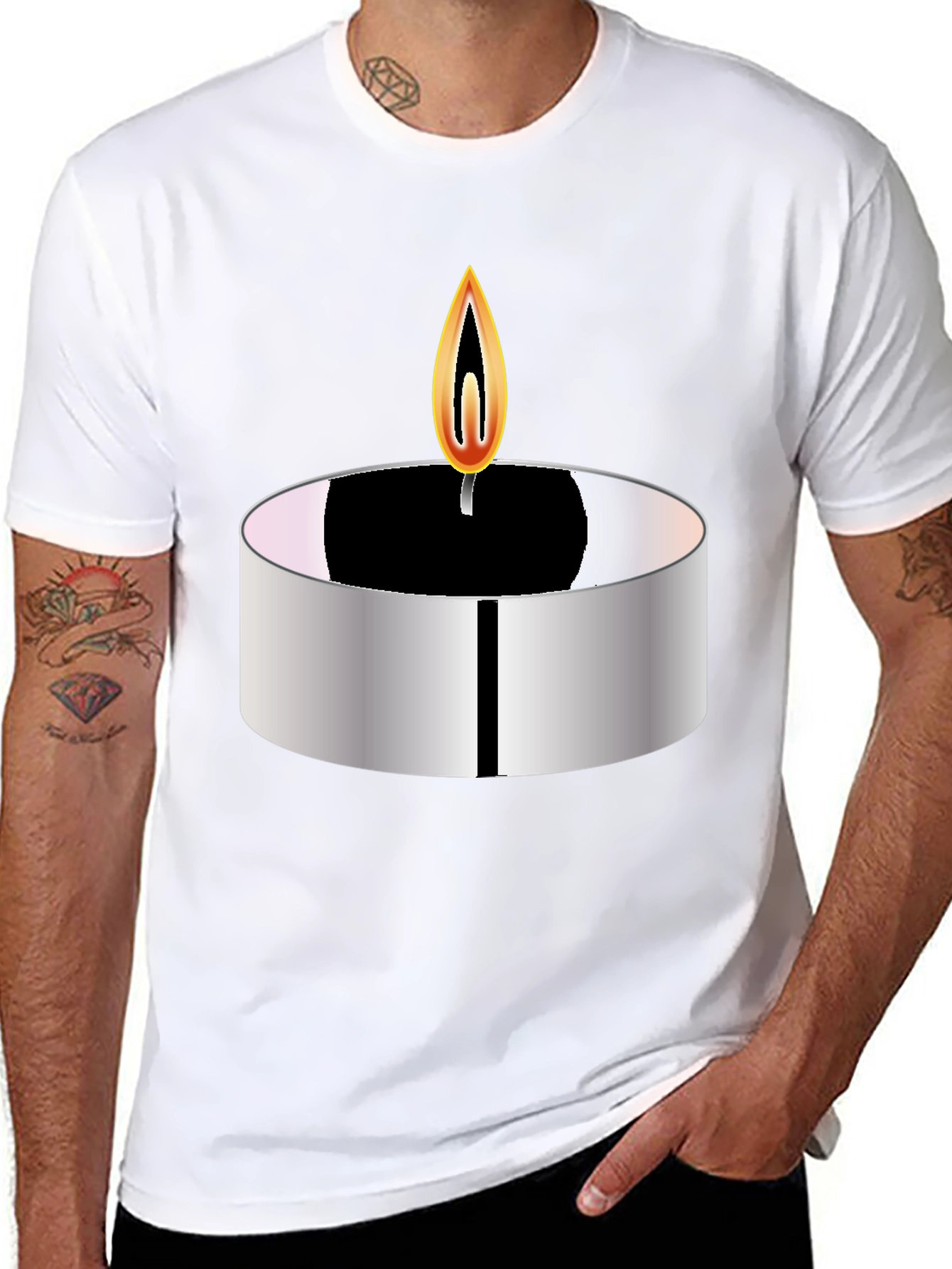 Candle Graphic T-Shirt - Modern Tee