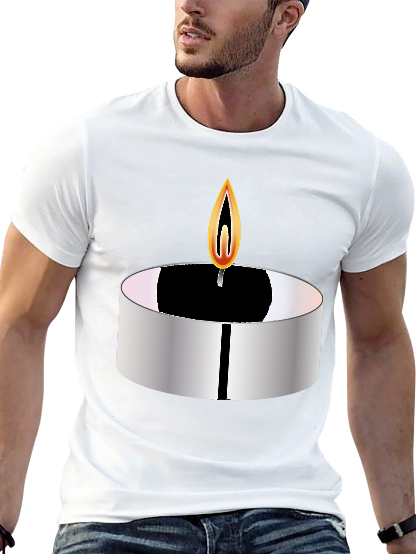 Candle Graphic T-Shirt - Modern Tee