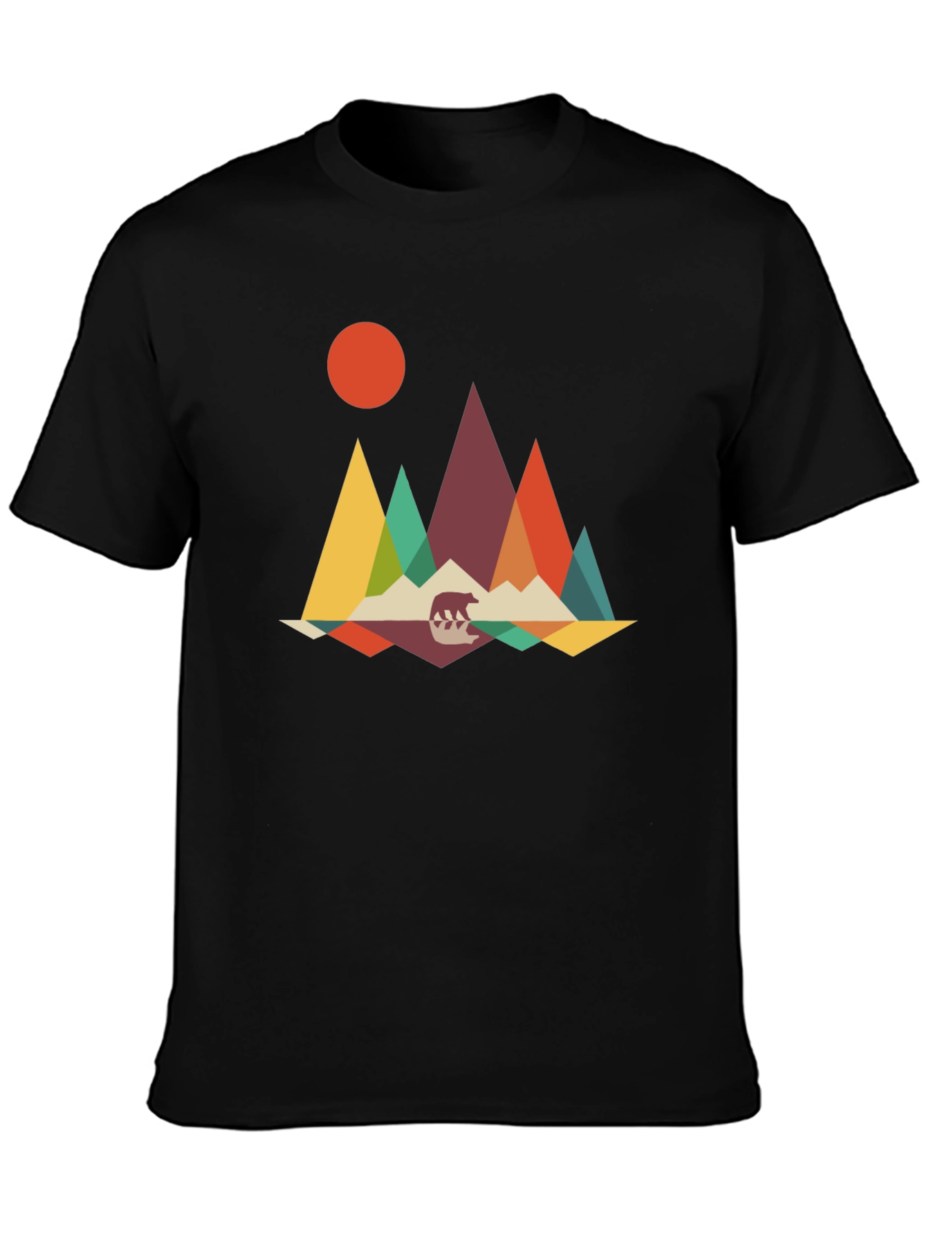 Geometric Mountain Bear Graphic Tee