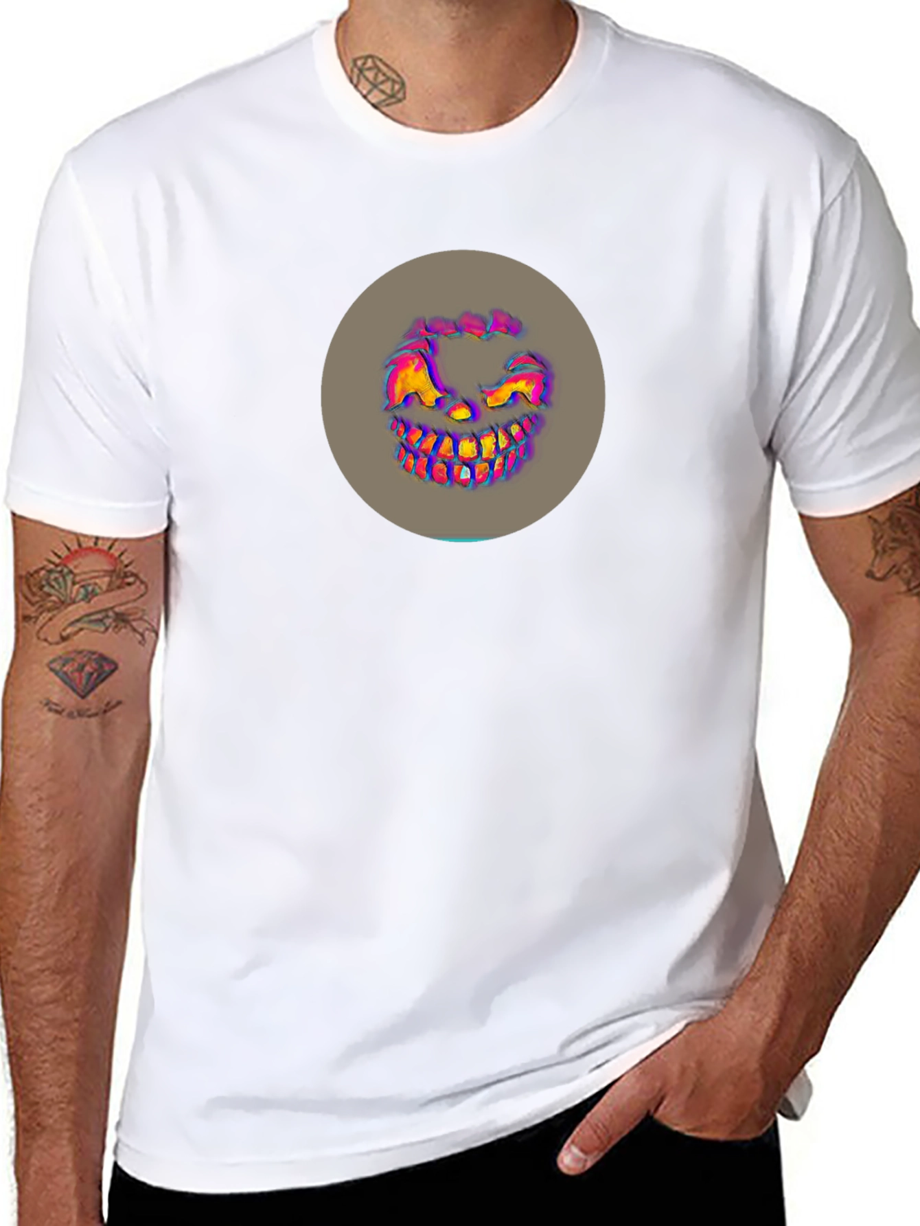 Scary Grin Graphic T-Shirt