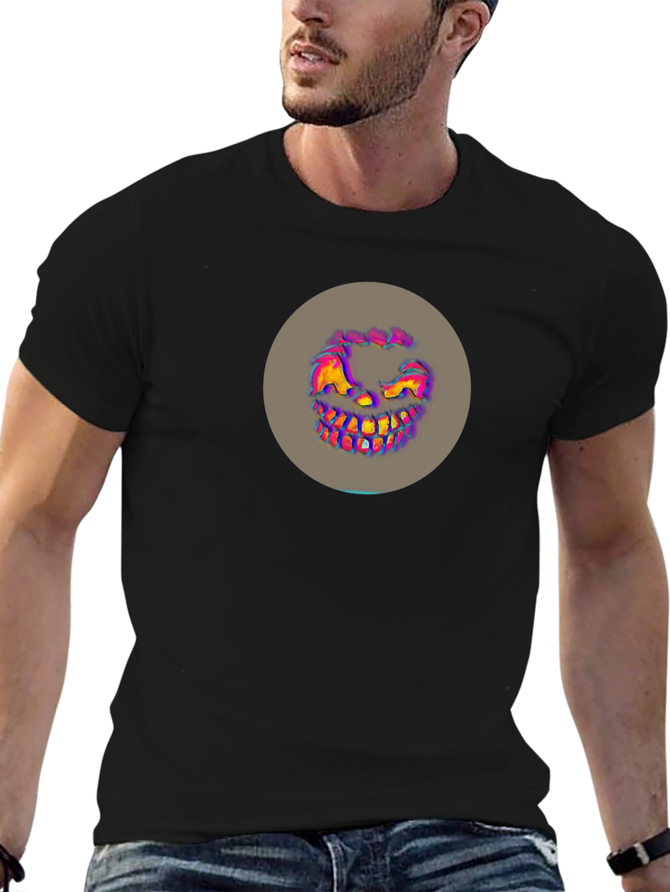 Scary Grin Graphic T-Shirt