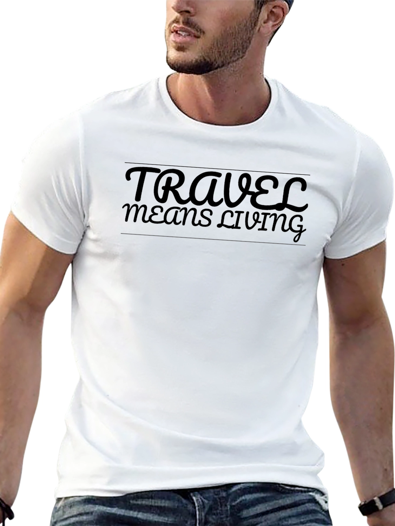 Travel Means Living T-Shirt - Black
