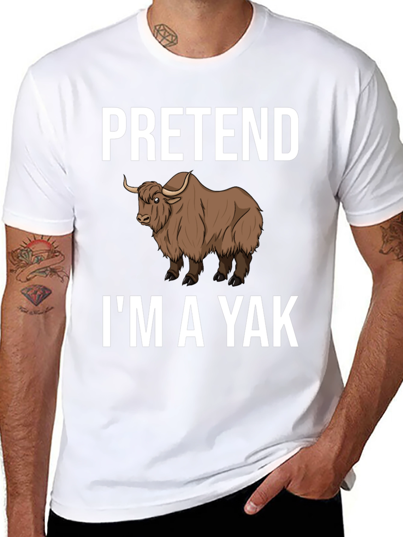 Pretend Im a Yak Funny T-Shirt