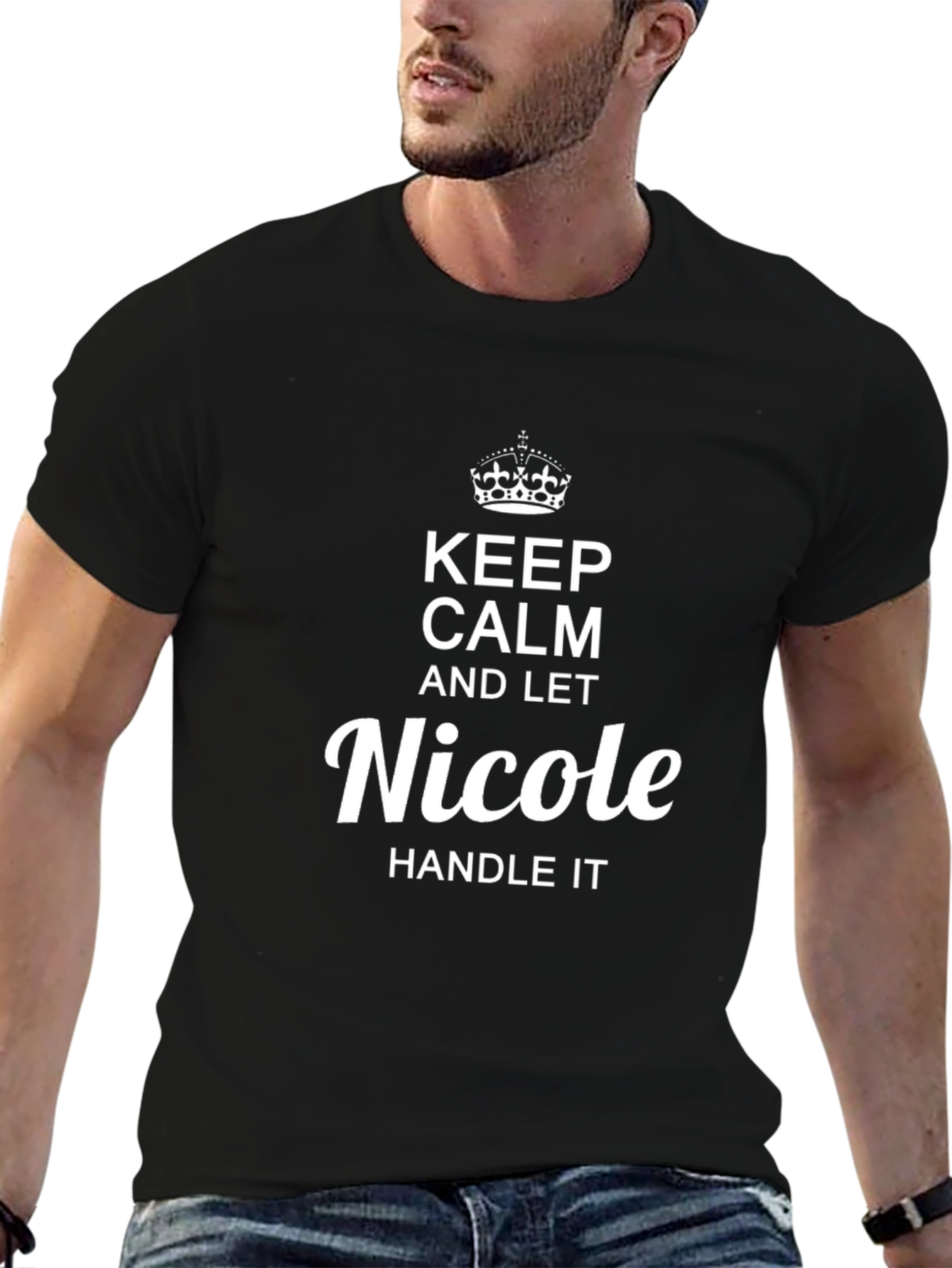 Keep Calm Nicole T-Shirt: Personalized Novelty Tee
