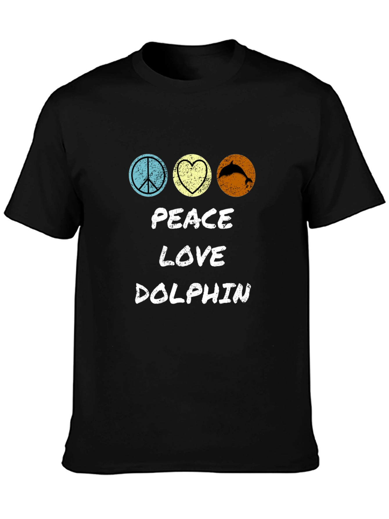 Peace Love Dolphin T-Shirt - Stylish Graphic Tee