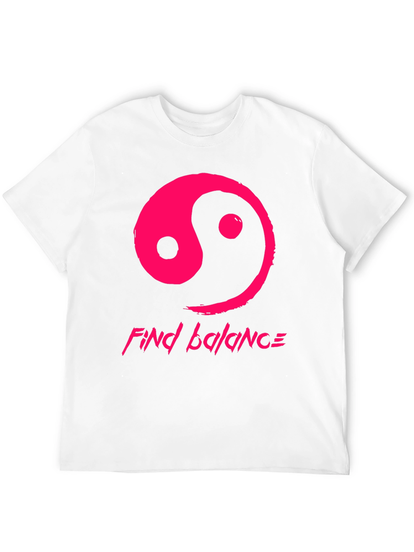 Yin Yang Find Balance Black T-Shirt