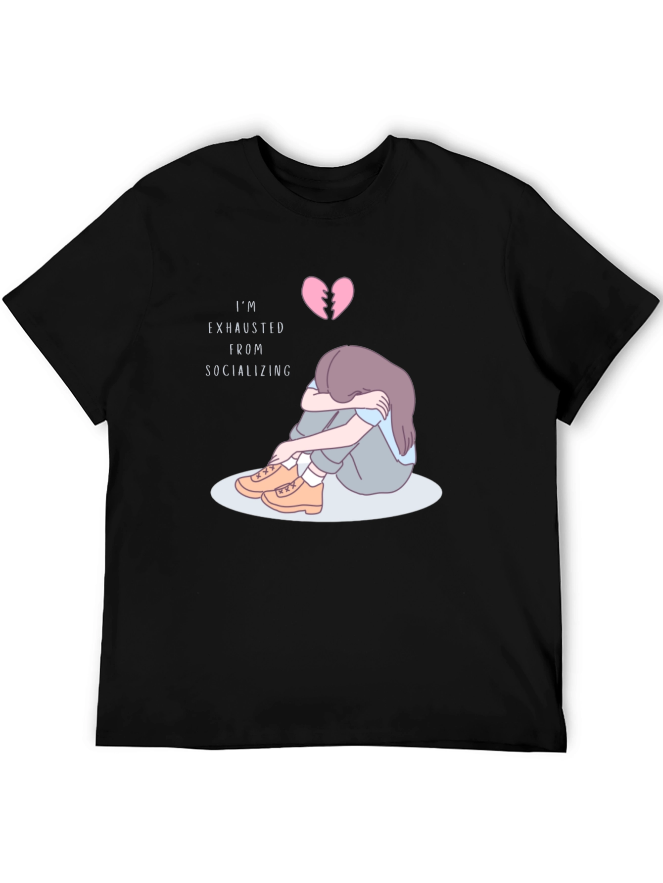 Im Exhausted From Socializing Graphic T-Shirt