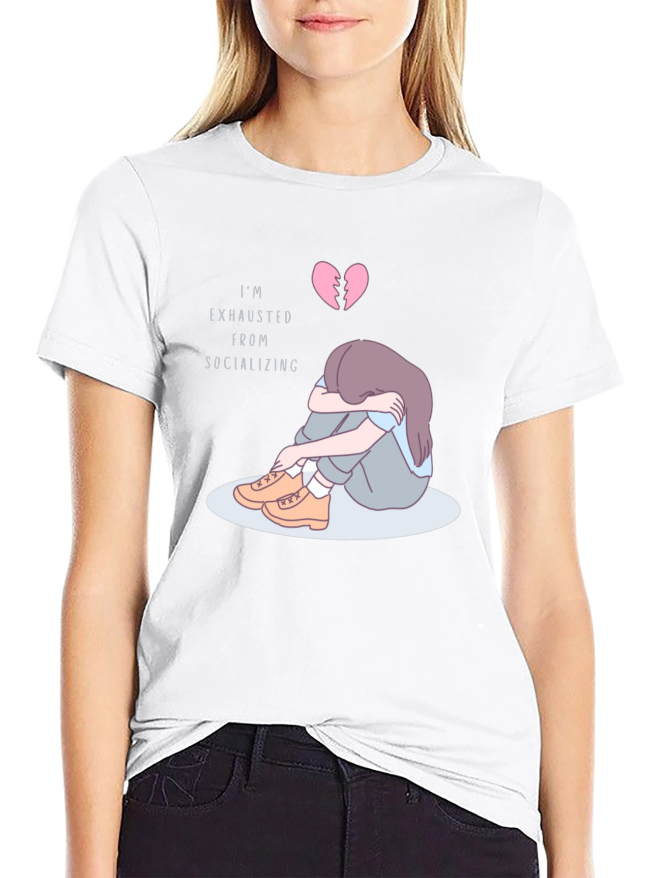 Im Exhausted From Socializing Graphic T-Shirt