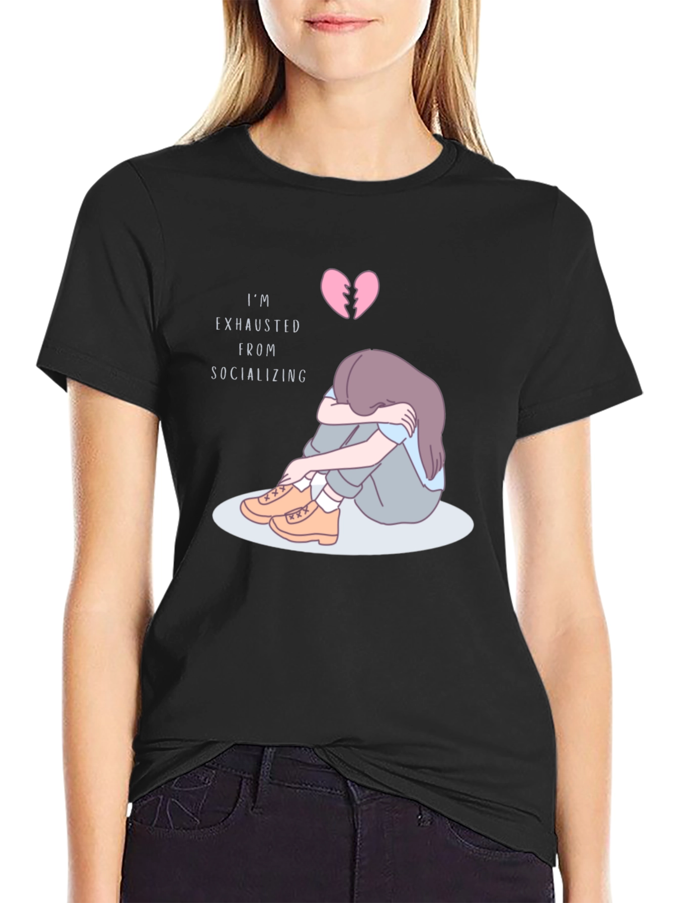 Im Exhausted From Socializing Graphic T-Shirt
